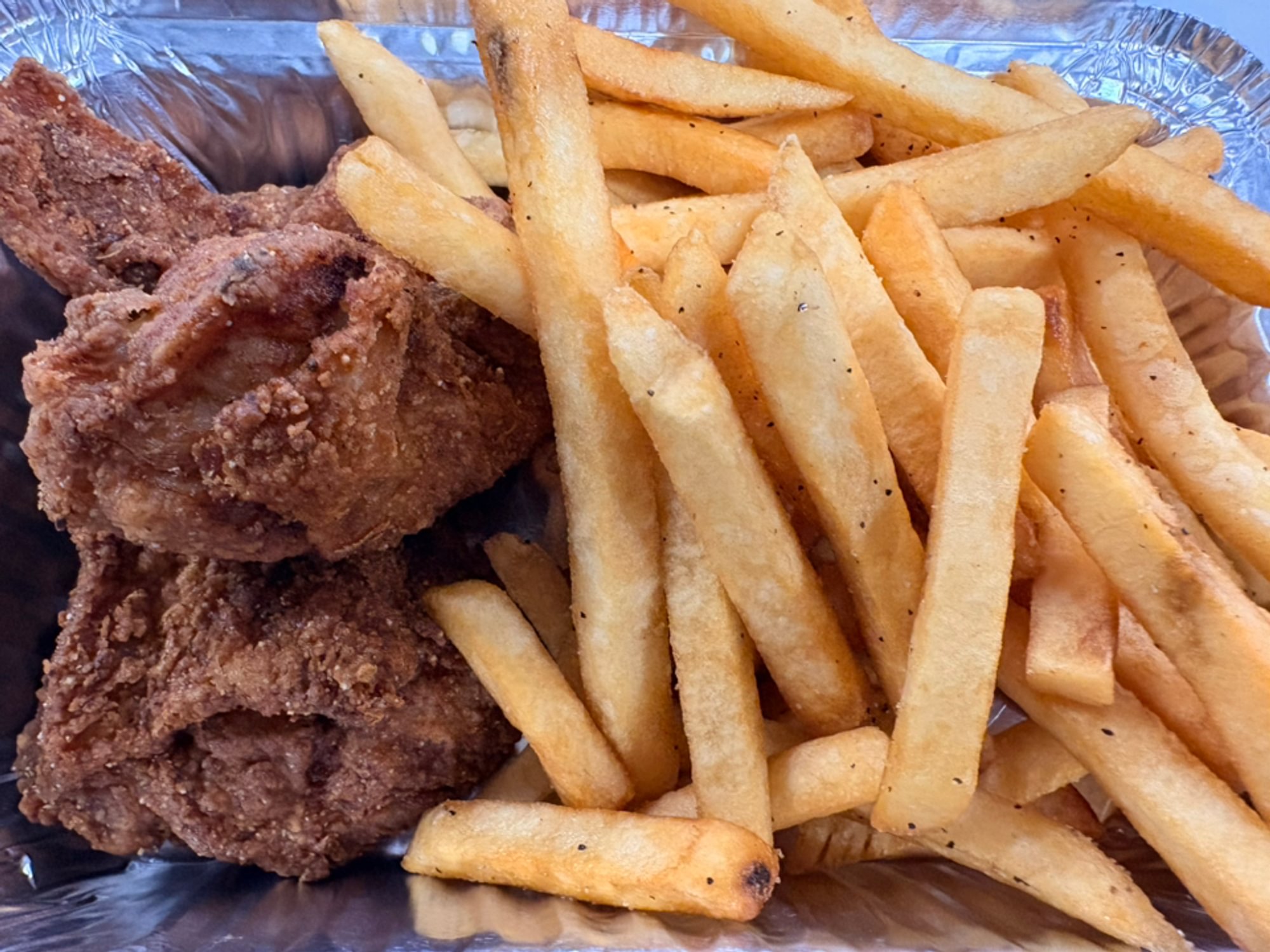 Jamaican- Style Fried Chicken And French Fries Combo
