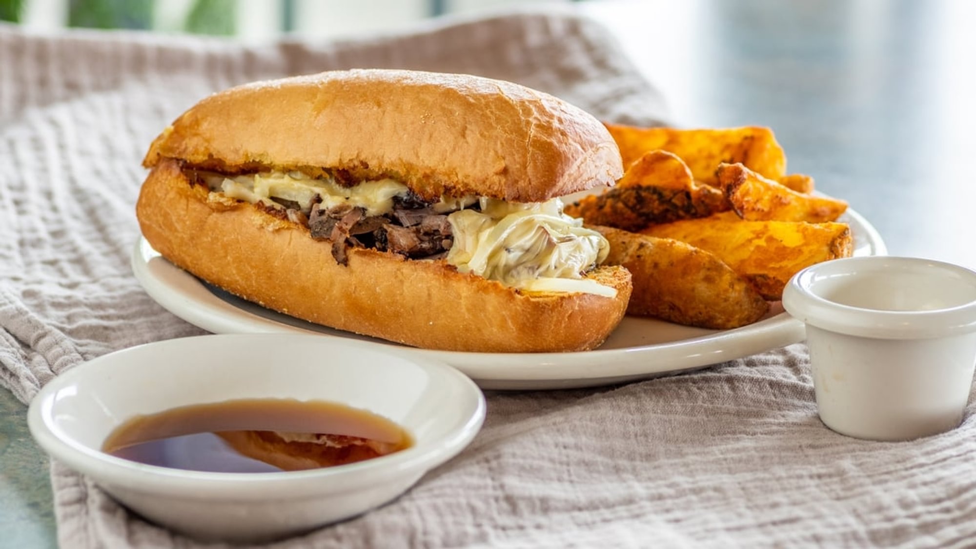 Swiss French Dip Sandwich