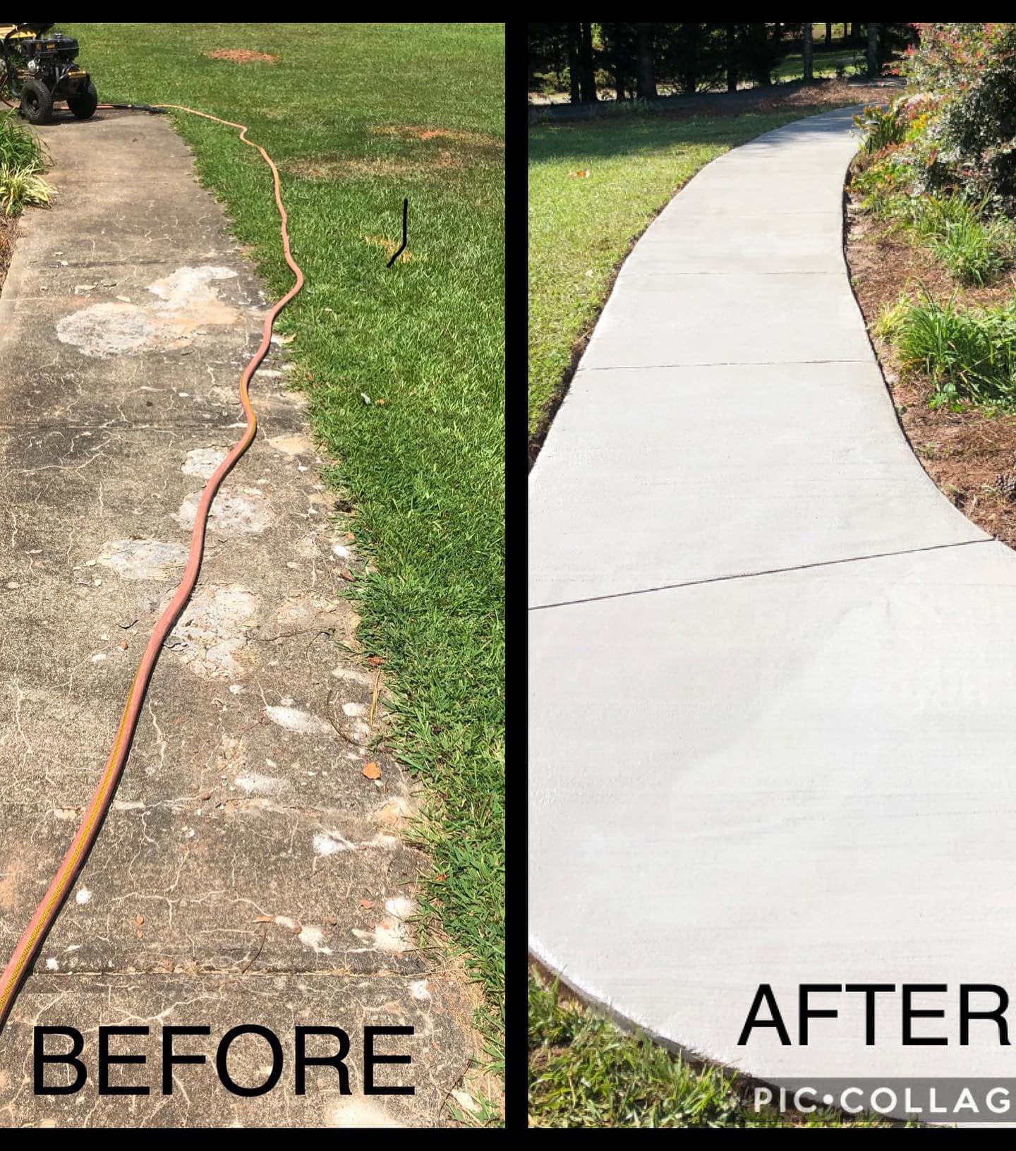 Repair sidewalk damage with RestoreKoat Before and After