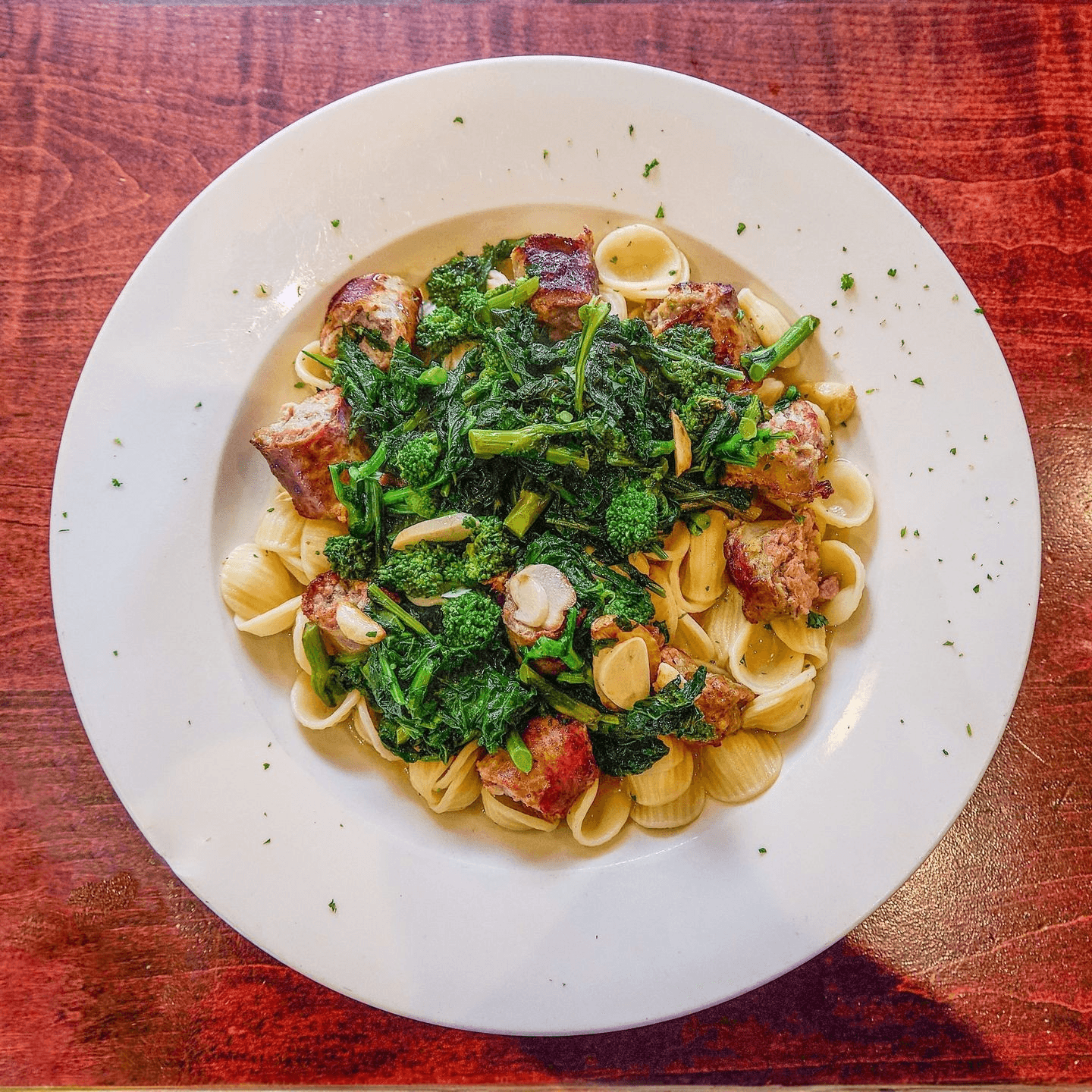 Orecchiette Rabe & Sausage