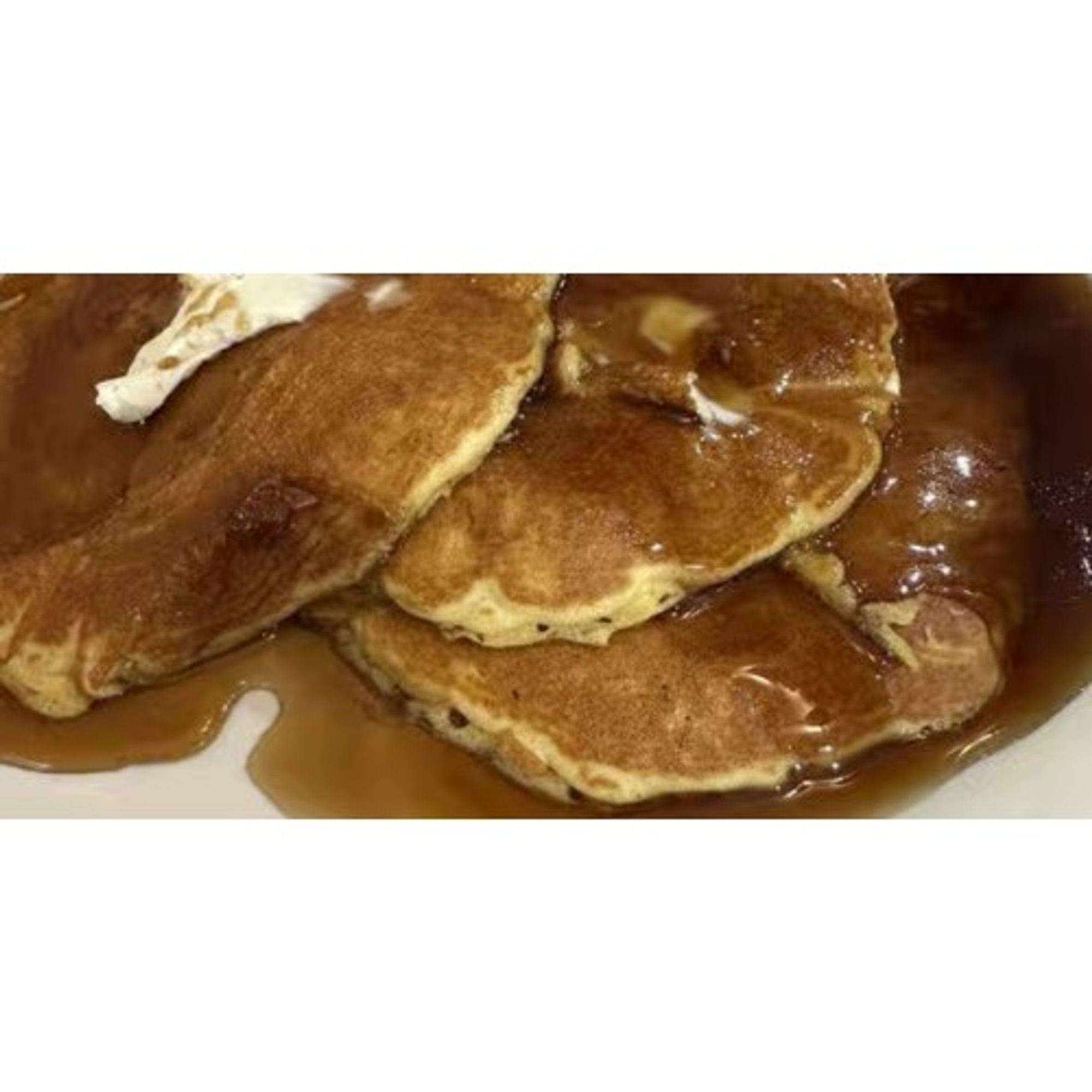 Golden brown pancakes or french toast
