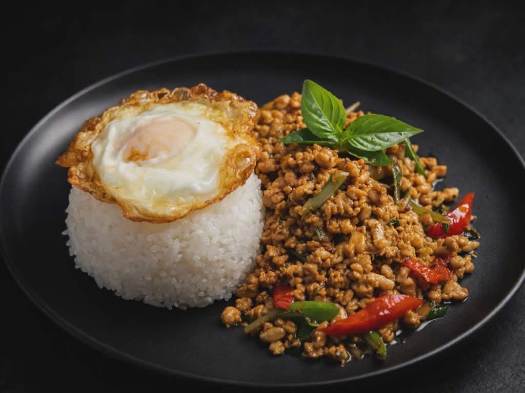 Chicken Mince Basil Lunch