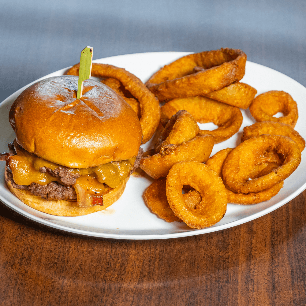 Double Bacon and Cheddar Burger