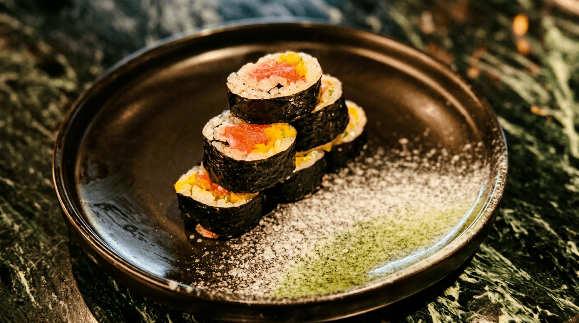 Toro Scallion Oshinko Roll