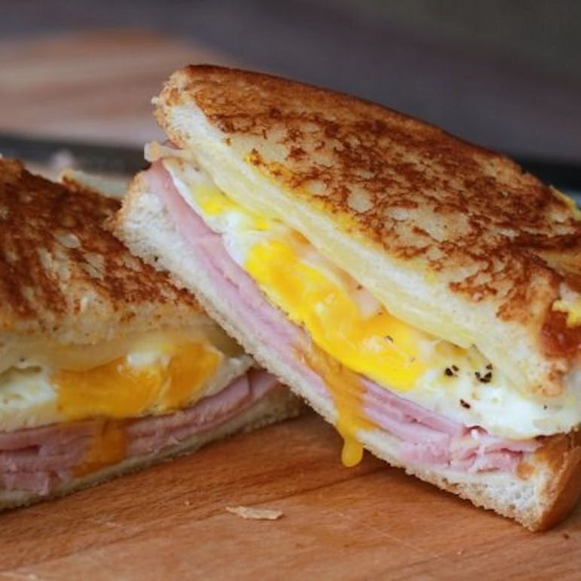 Ham, Bacon, Egg & Cheese on Toast