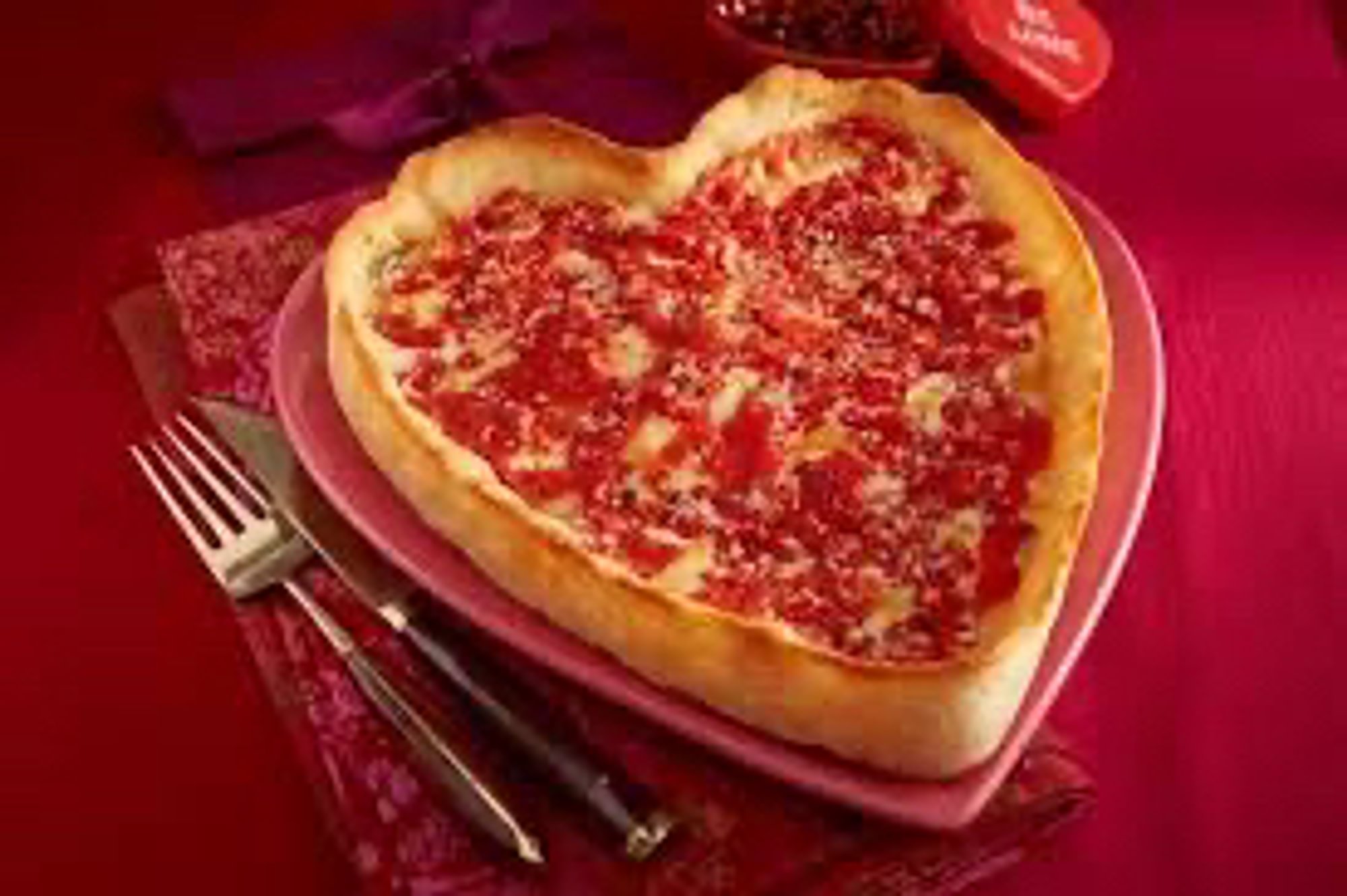 Heart Shaped Stuffed Pizza