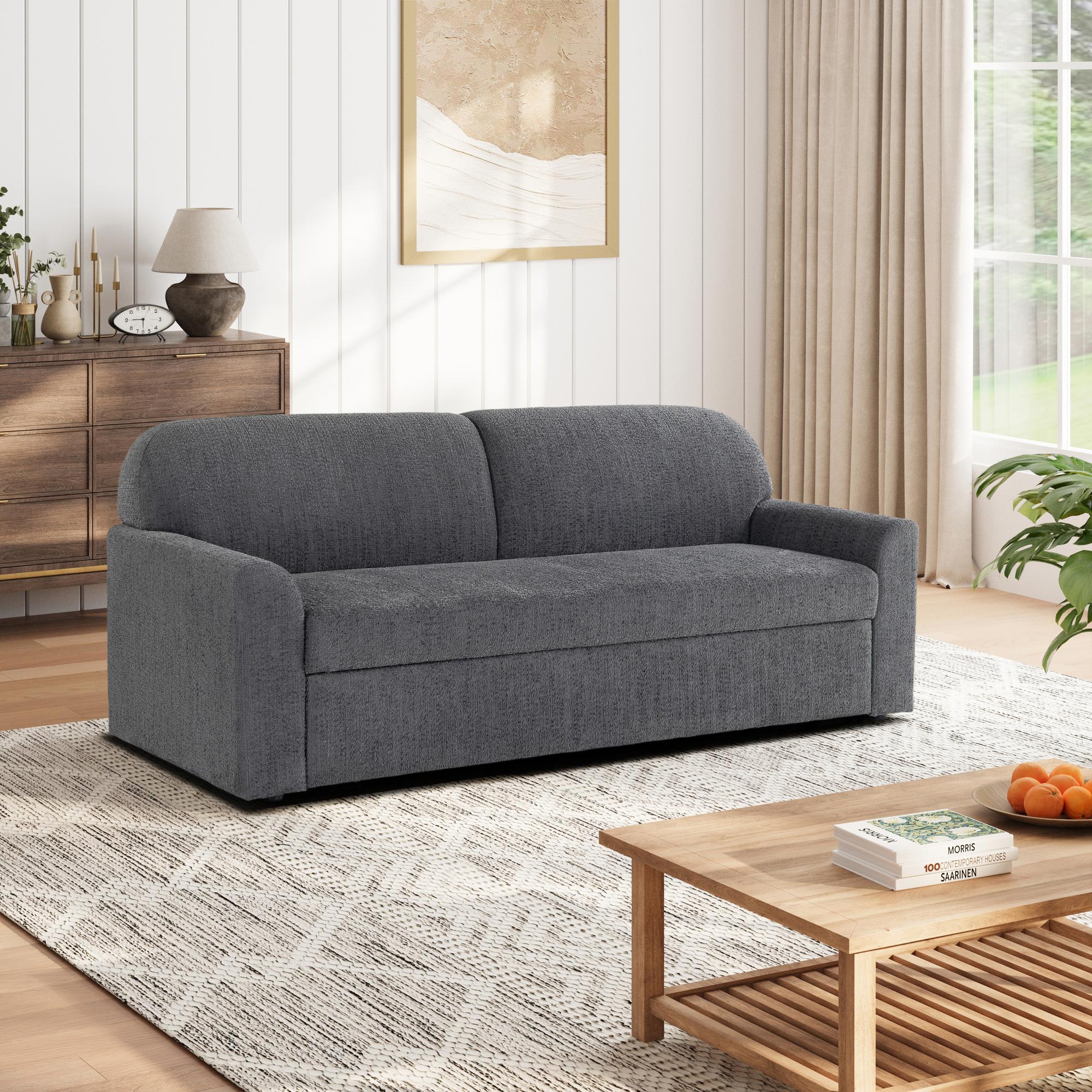 Willow Full Convertible Sofa - Charcoal