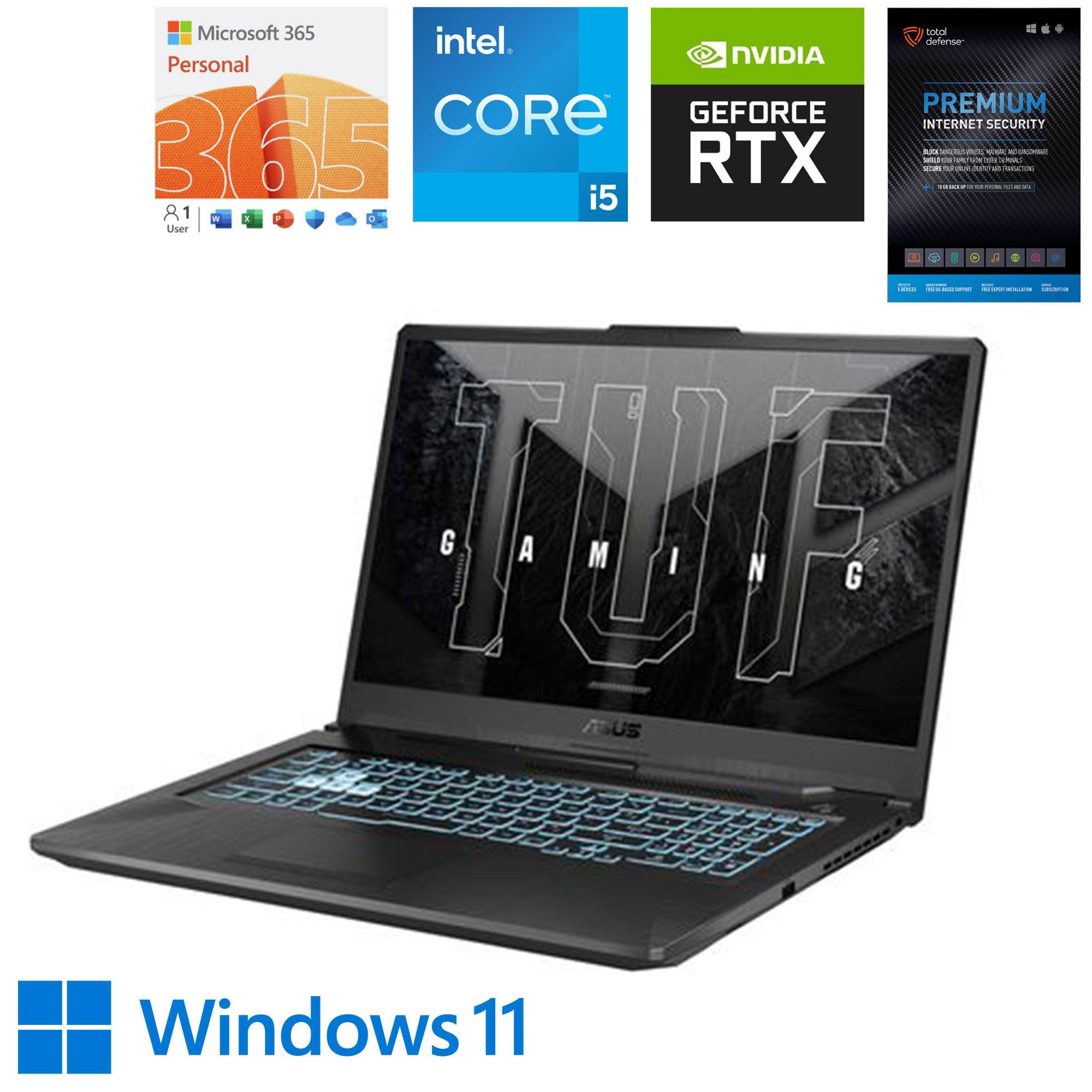17" ASUS TUF Gaming Laptop w/ 512GB SSD, 8GB RAM, Total Defense Internet Security & Microsoft 365