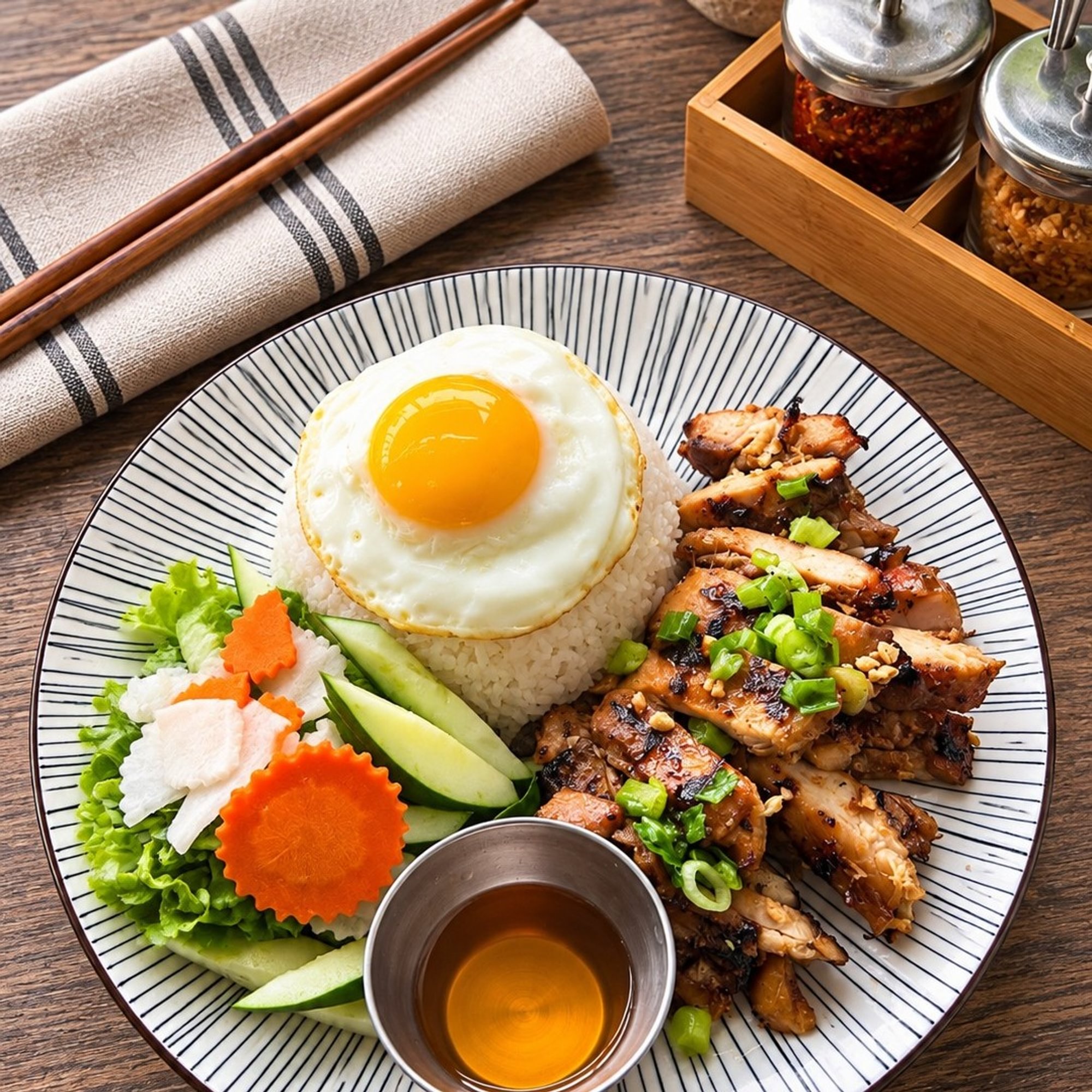 Grilled Chicken & Fried Egg