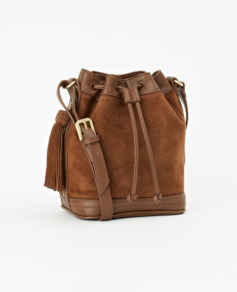 Essex Drawstring Suede Crossbody Bag