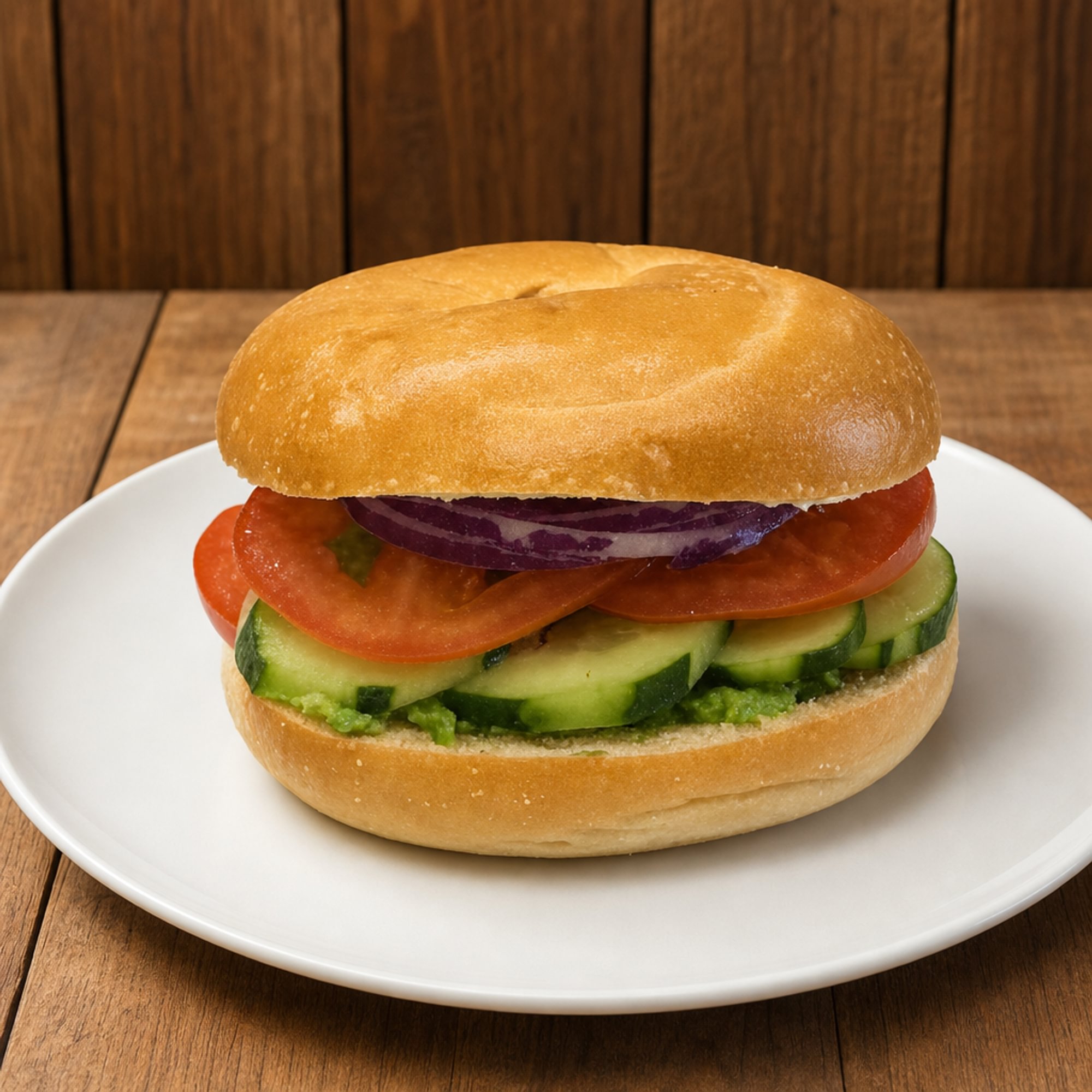 #10 Bagel with Veggies and Cream Cheese