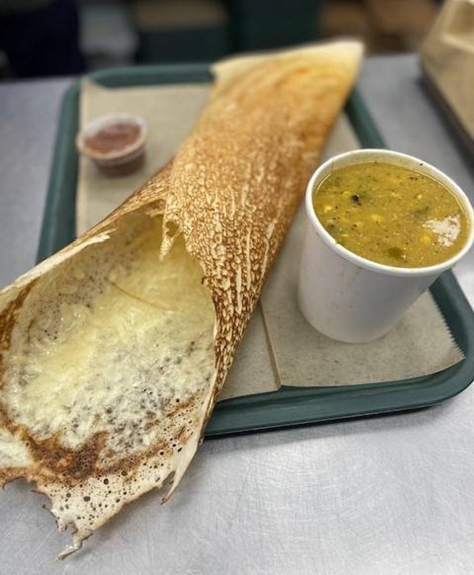 Soup and Cheese Dosa
