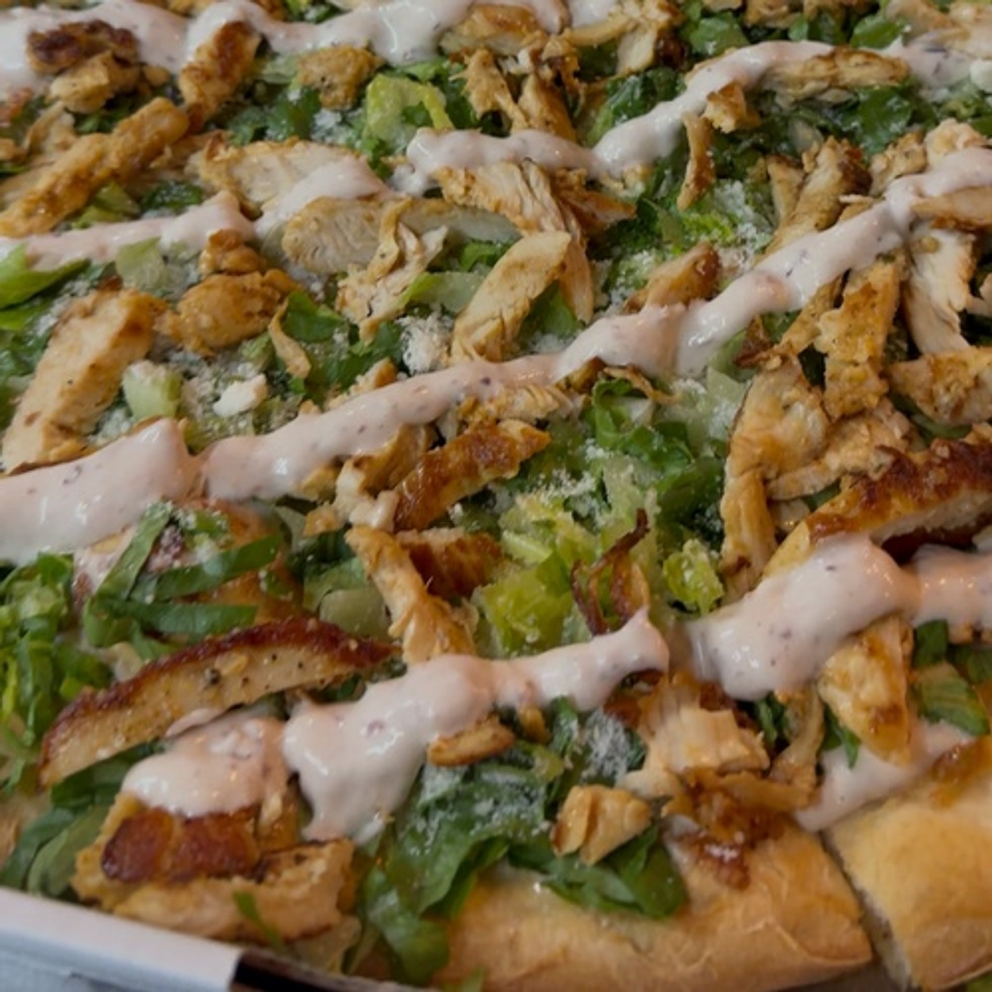 Chicken Caesar Salad Pizza