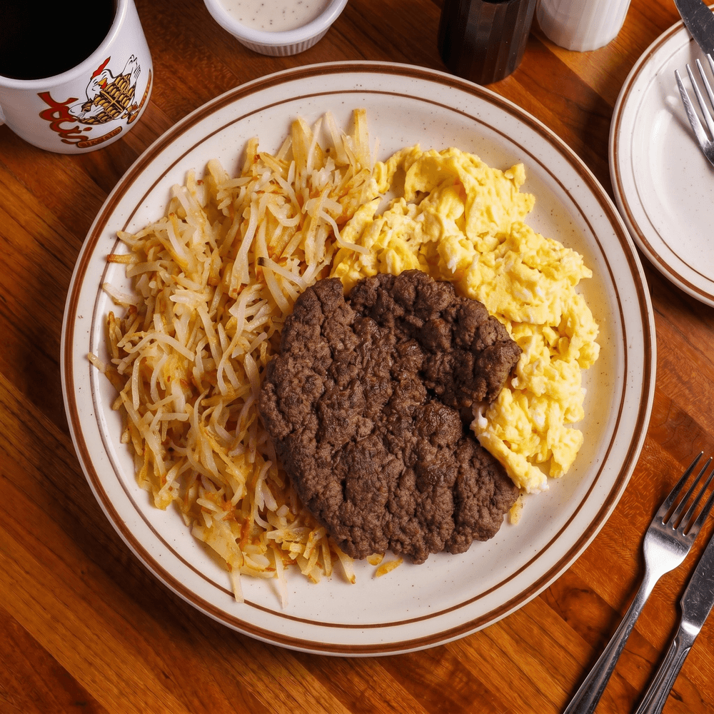 Chopped Steak and Eggs
