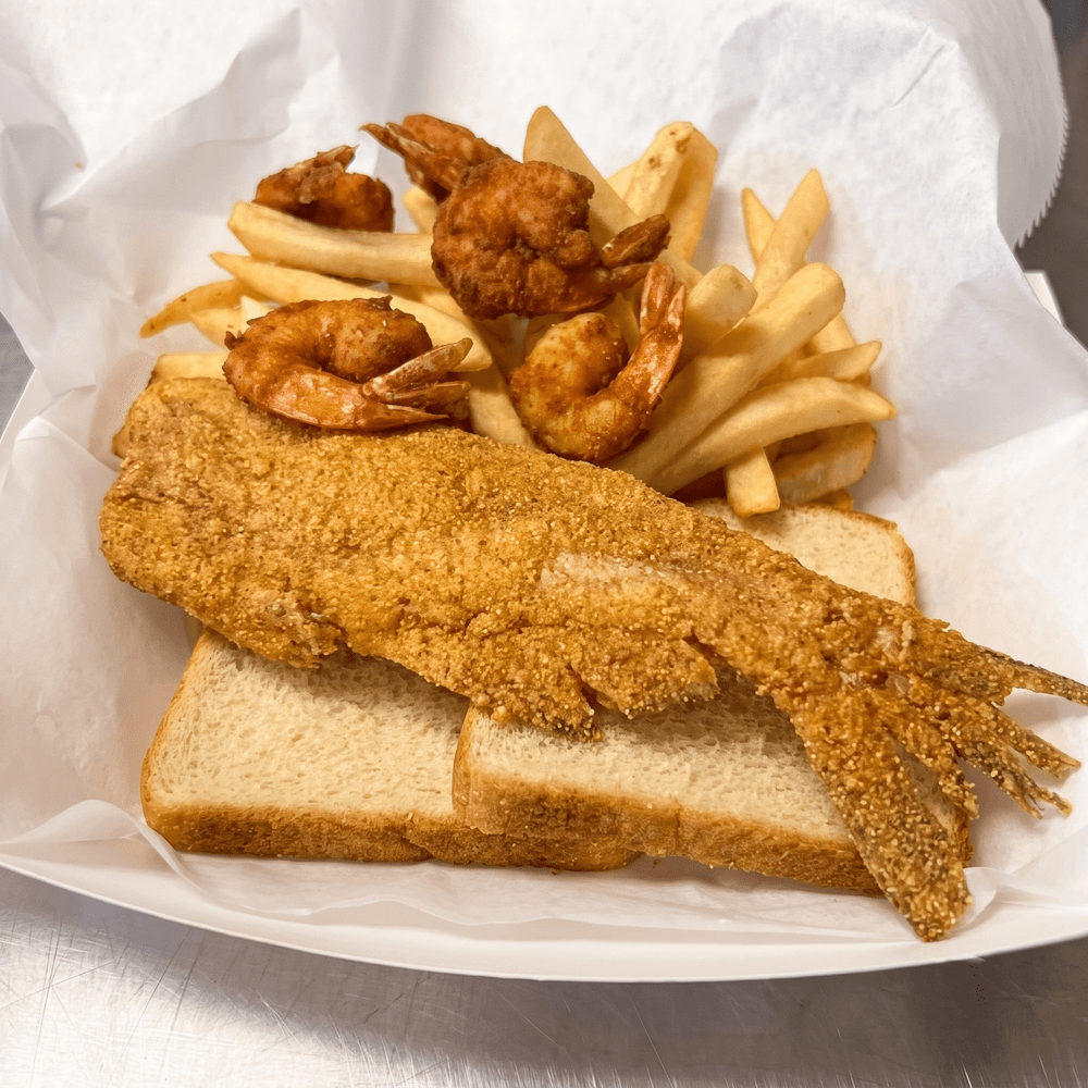 1pc Whole Catfish and 5 Shrimp