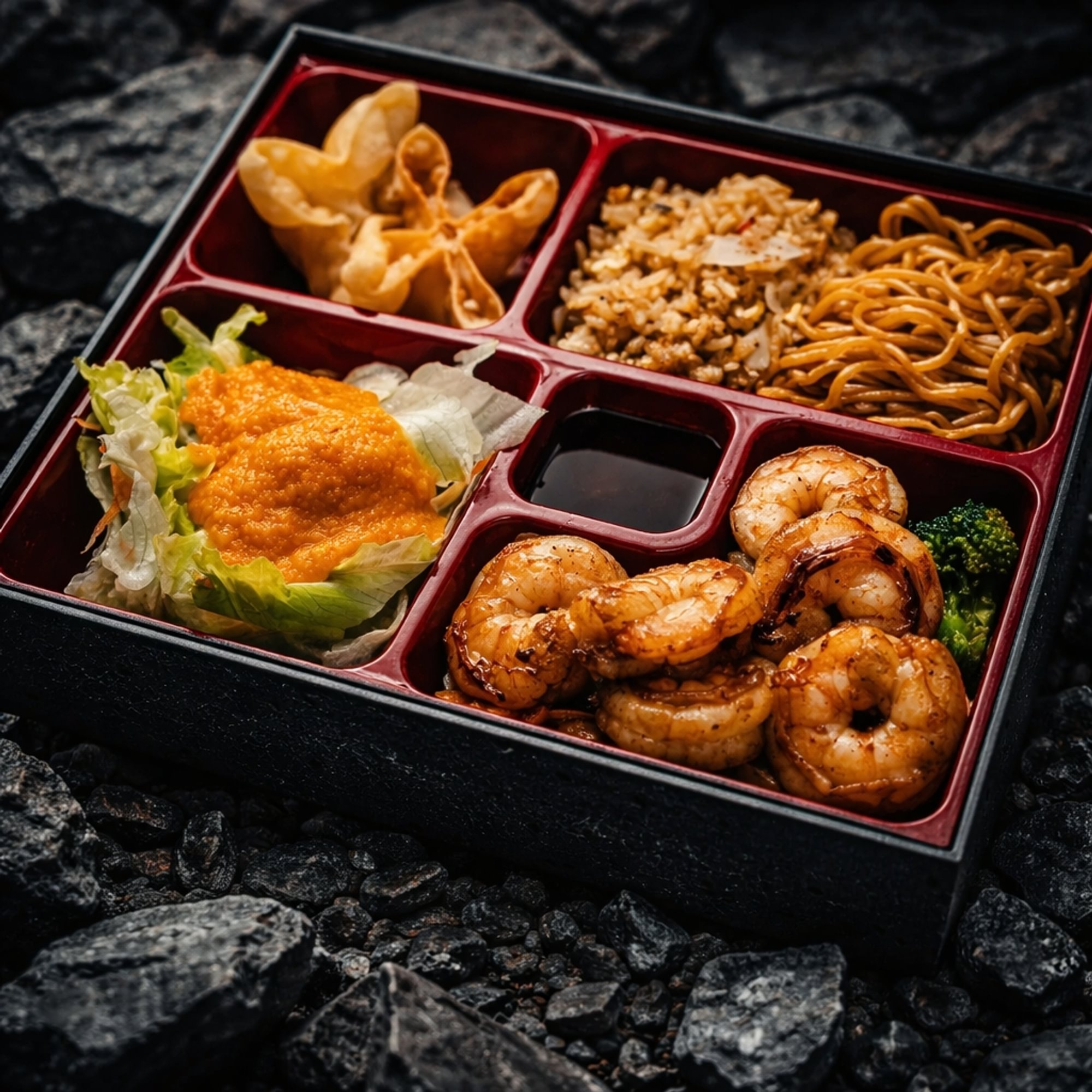 (L) Hibachi Shrimp Bento