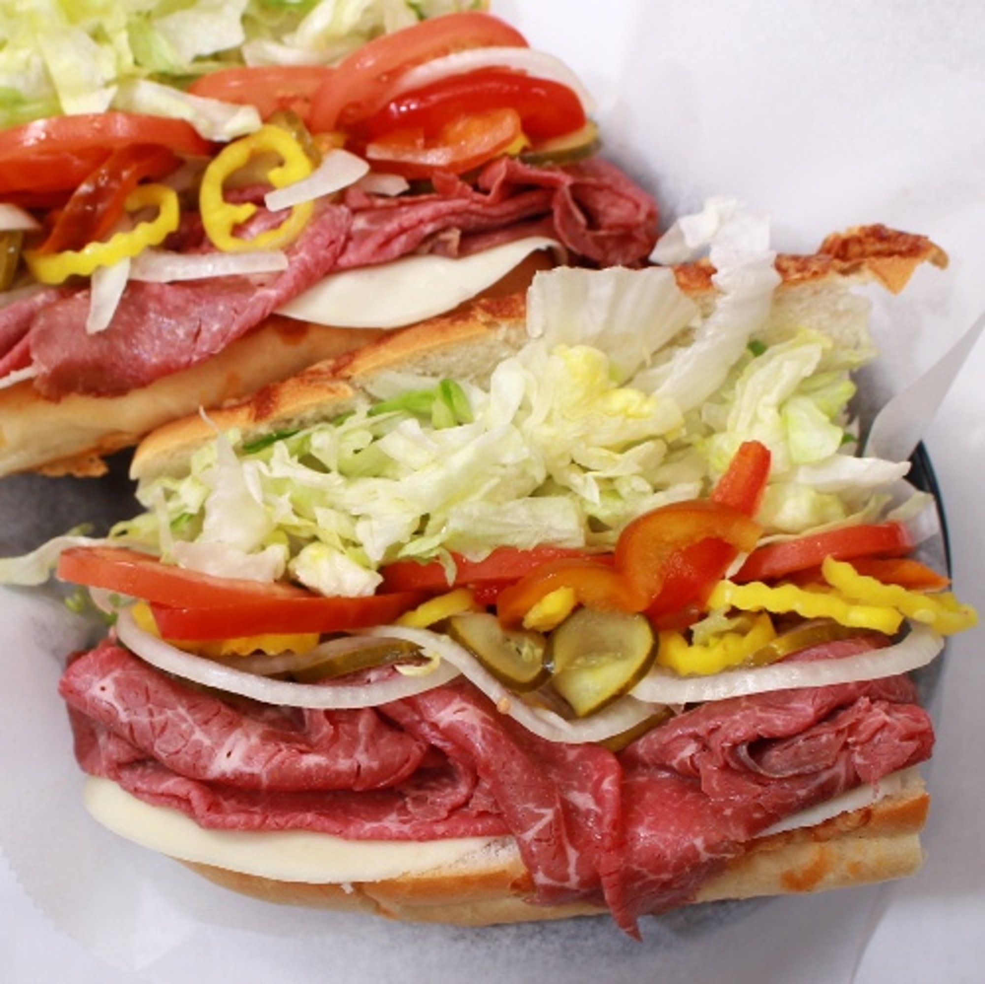 #8 Half Roast Beef Sub.