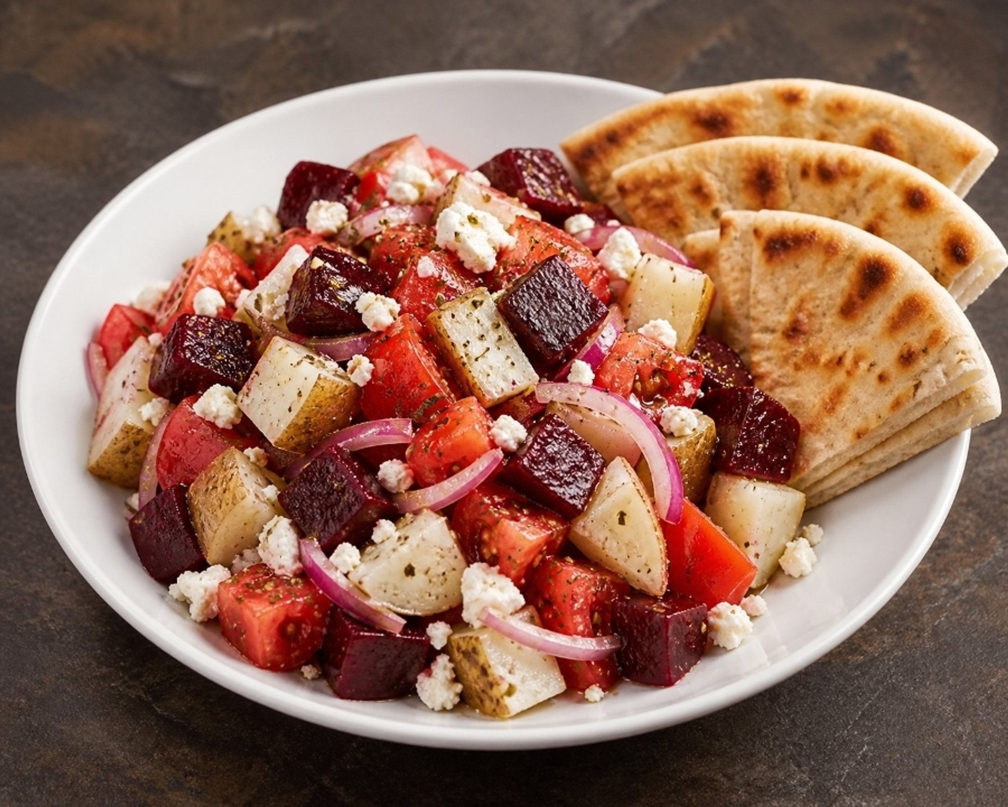 Beet Potato Feta Salad (VG)