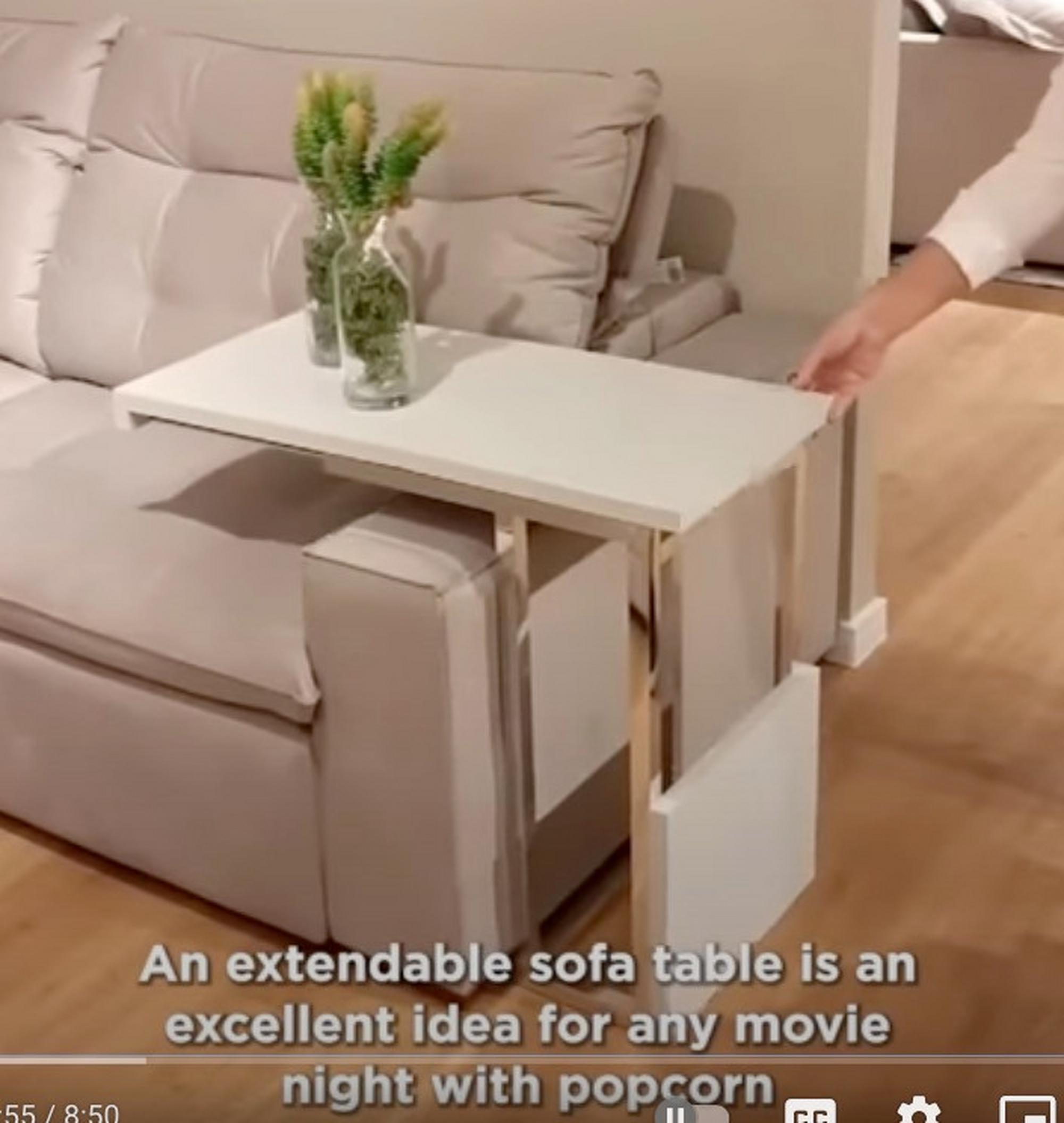 Adjustable Over Couch Tray End Table
