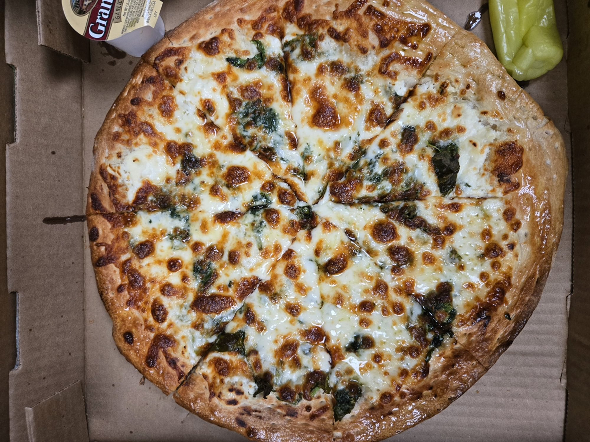 White Chicken & Spinach Pizza