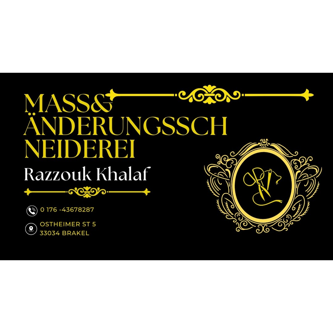 Logo von Mass- und Änderungsschneiderei mit Kostümgeschäft - Razzouk Khalaf