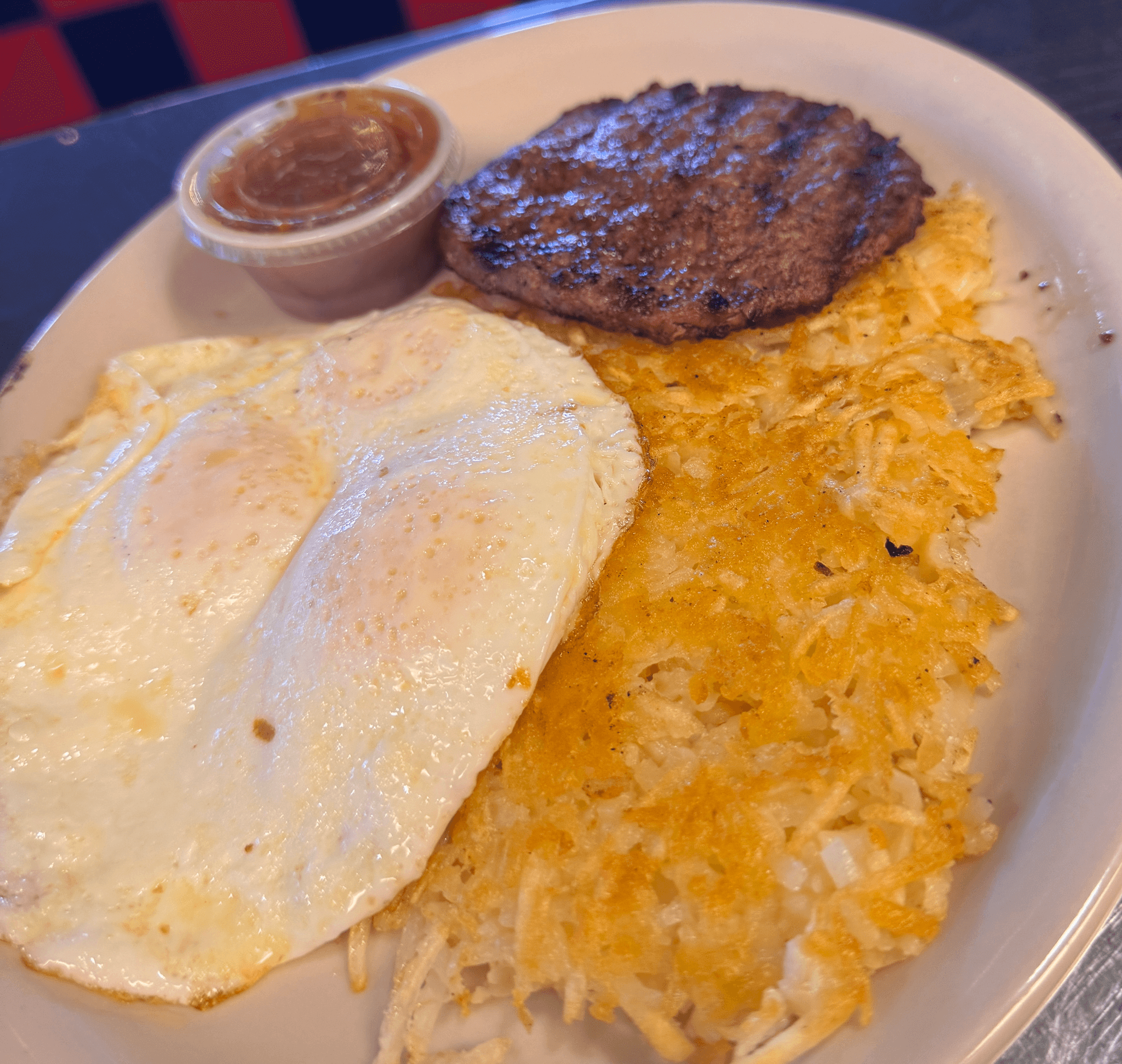 Hamburger Patty & Egg
