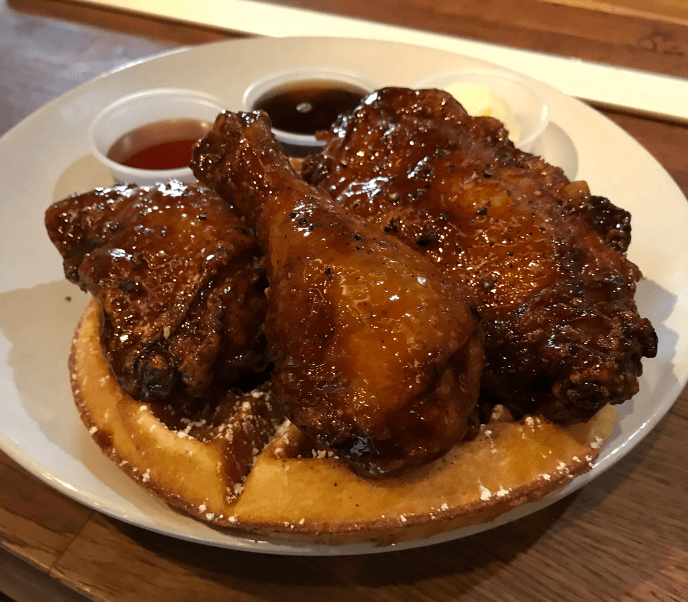 Fried Chicken & Cornbread Waffles - SpiSeattle (Mild-Moderate Spicy)