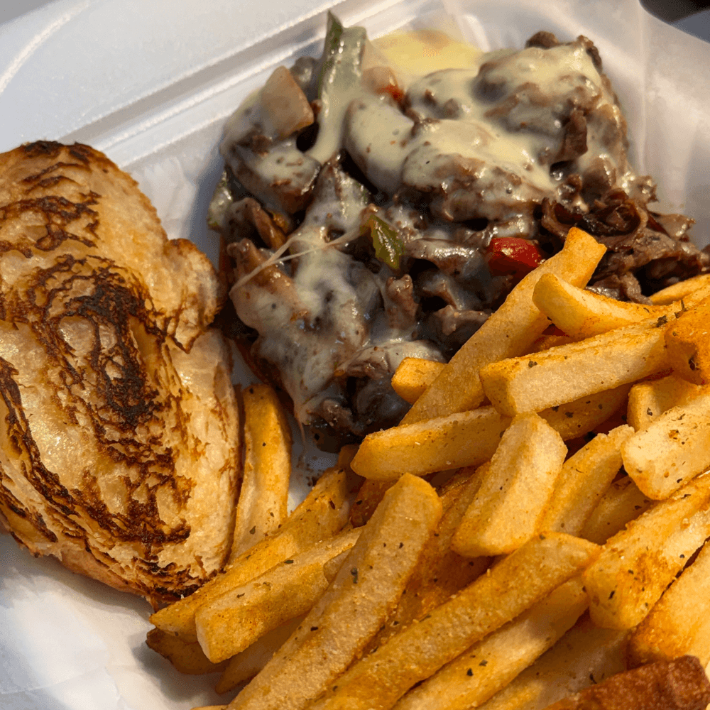 Steak Philly on a Croissant