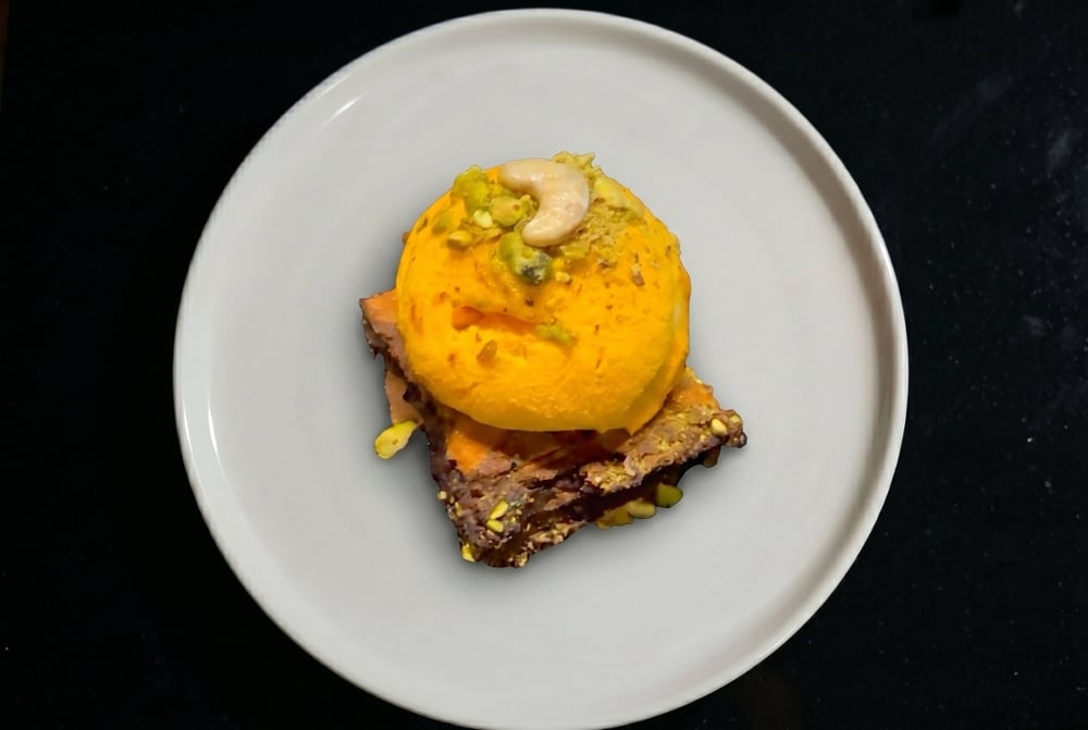 Brownie Mango Ice Cream