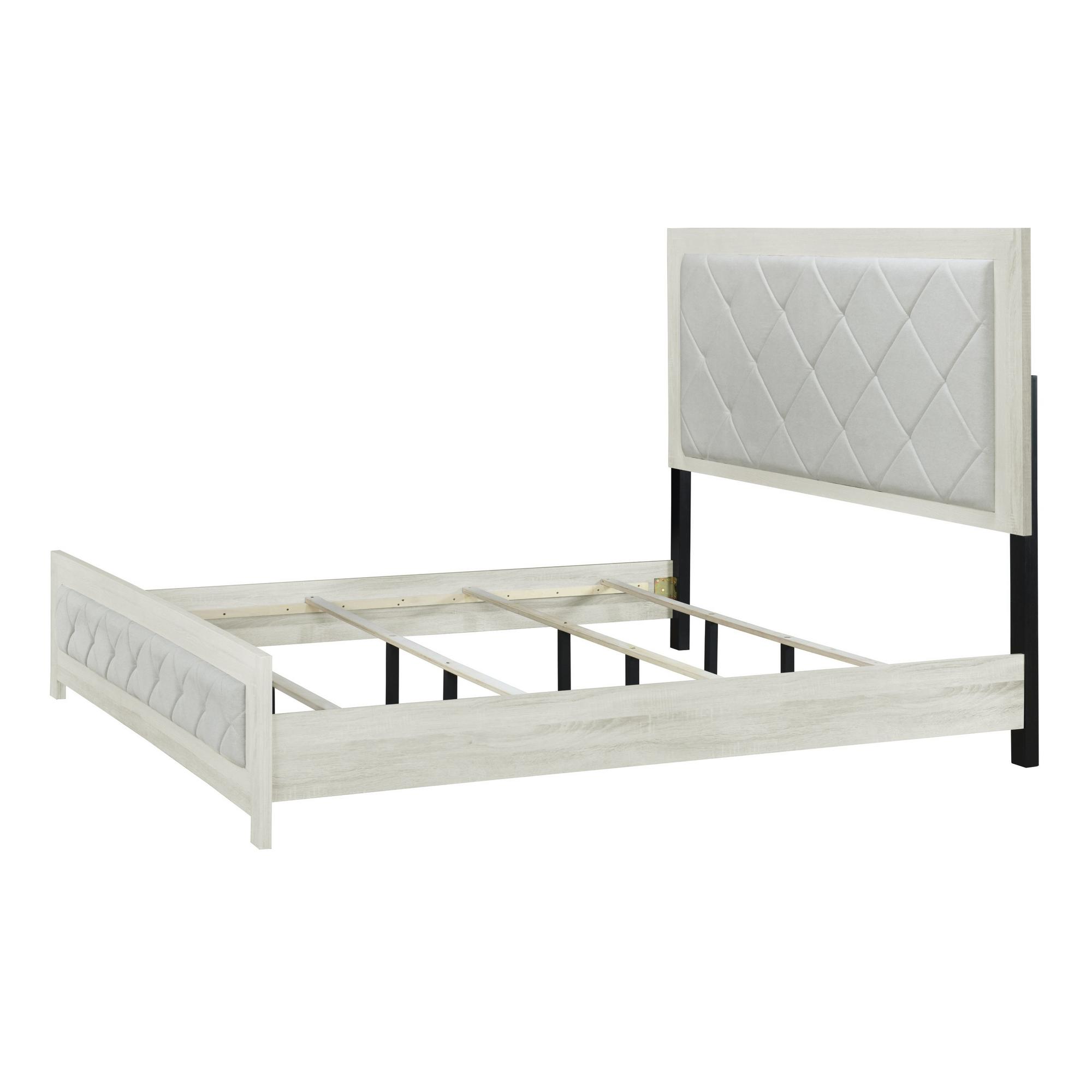 Jehoram Queen Bed - Linen & Beige