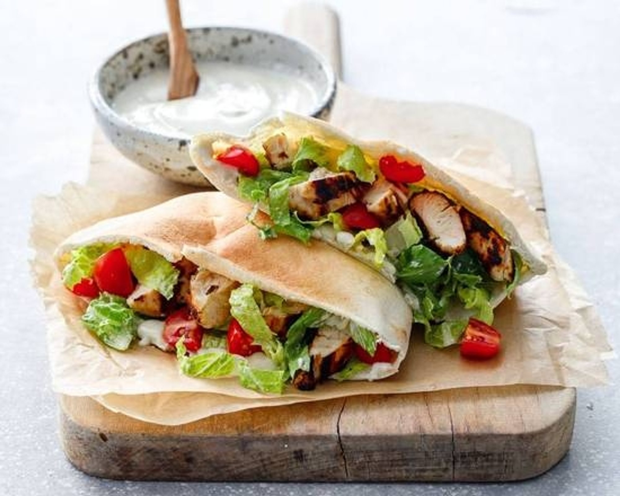 Chicken Stuffed-Pita (Pita + 1 Side)