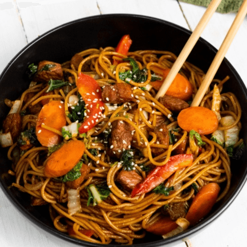 D. BBQ Pork Lo Mein or Spaghetti Lo Mein
