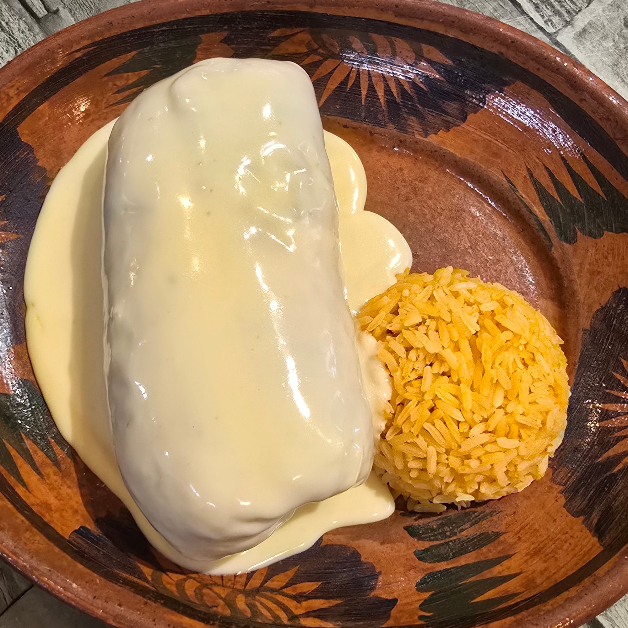 Cheese Sauce Chimichanga