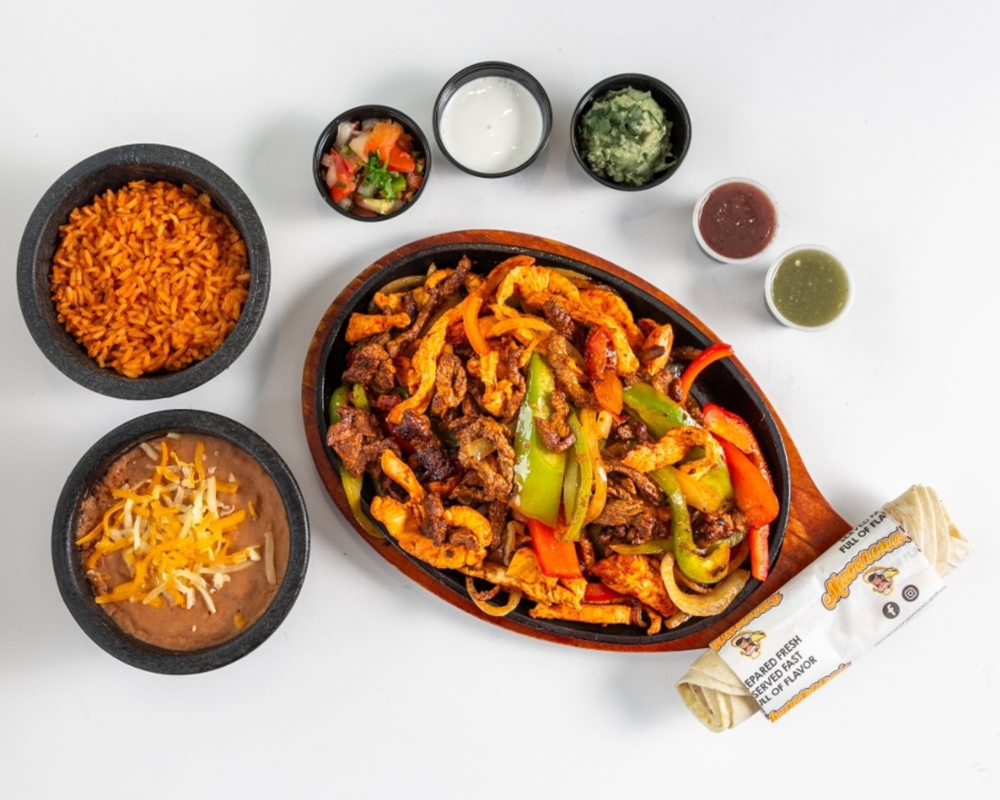 13. Fajitas chicken and steak