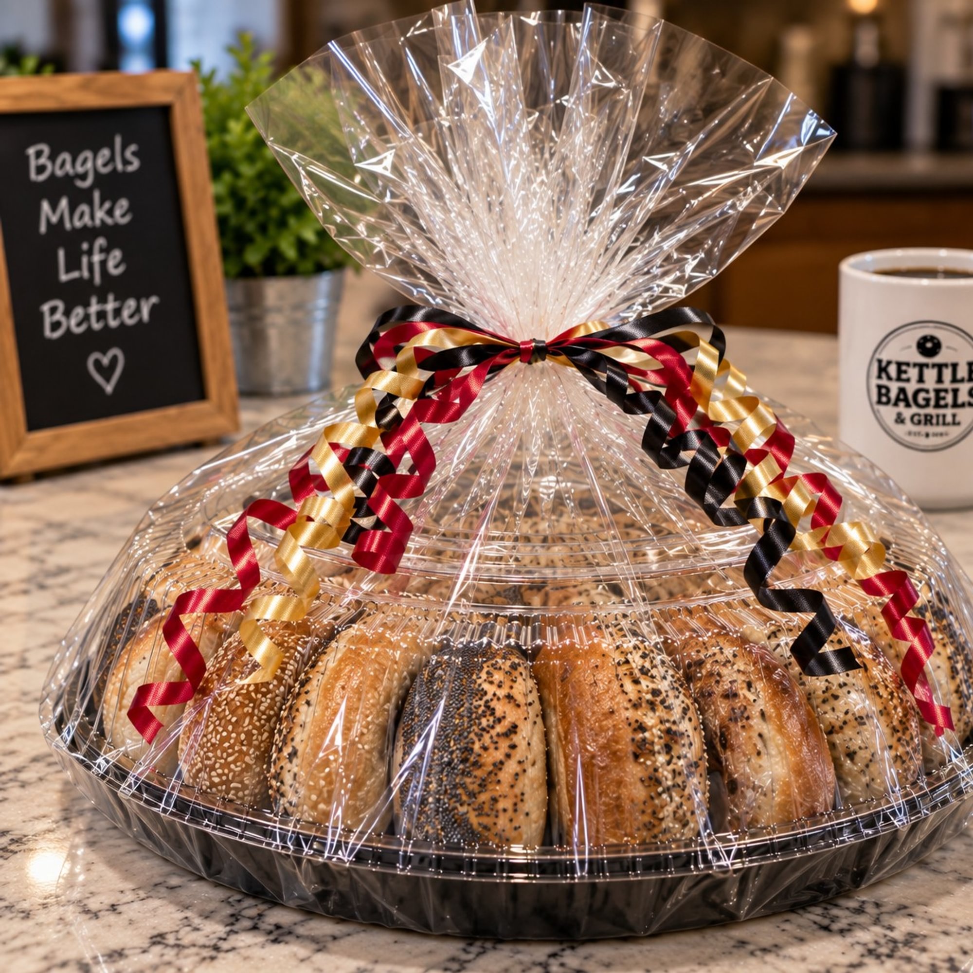 Small BAGEL Platter (11 Bagels - Two 8oz. Cream Cheese)