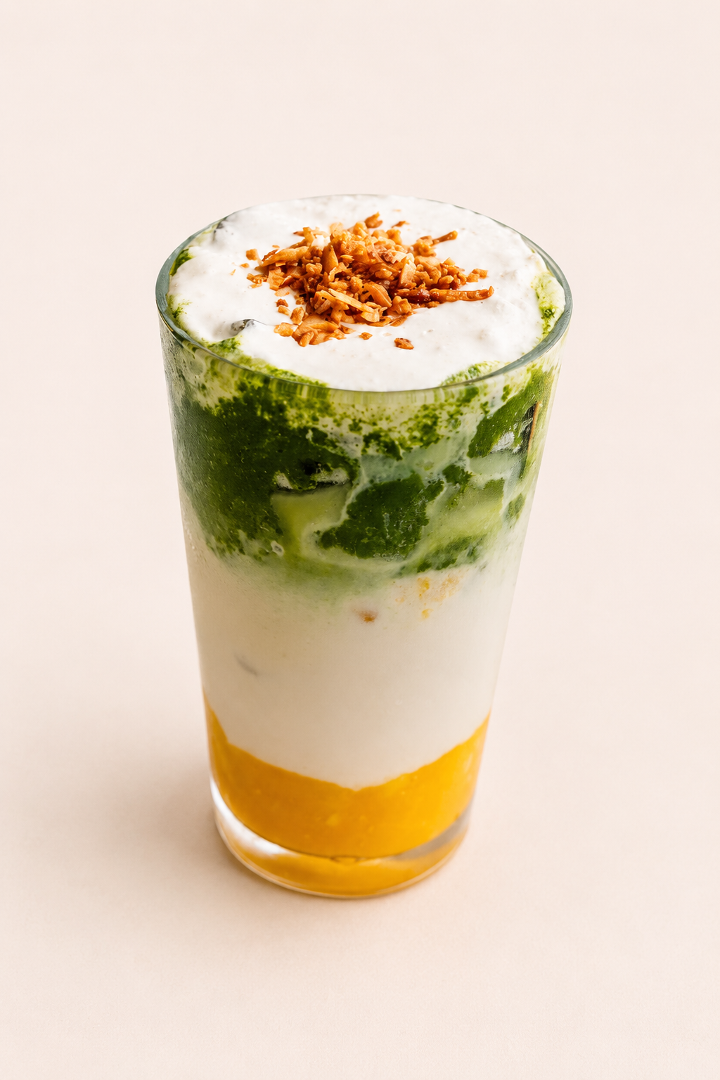 Iced Coconut Mango Sticky Rice Matcha 16oz