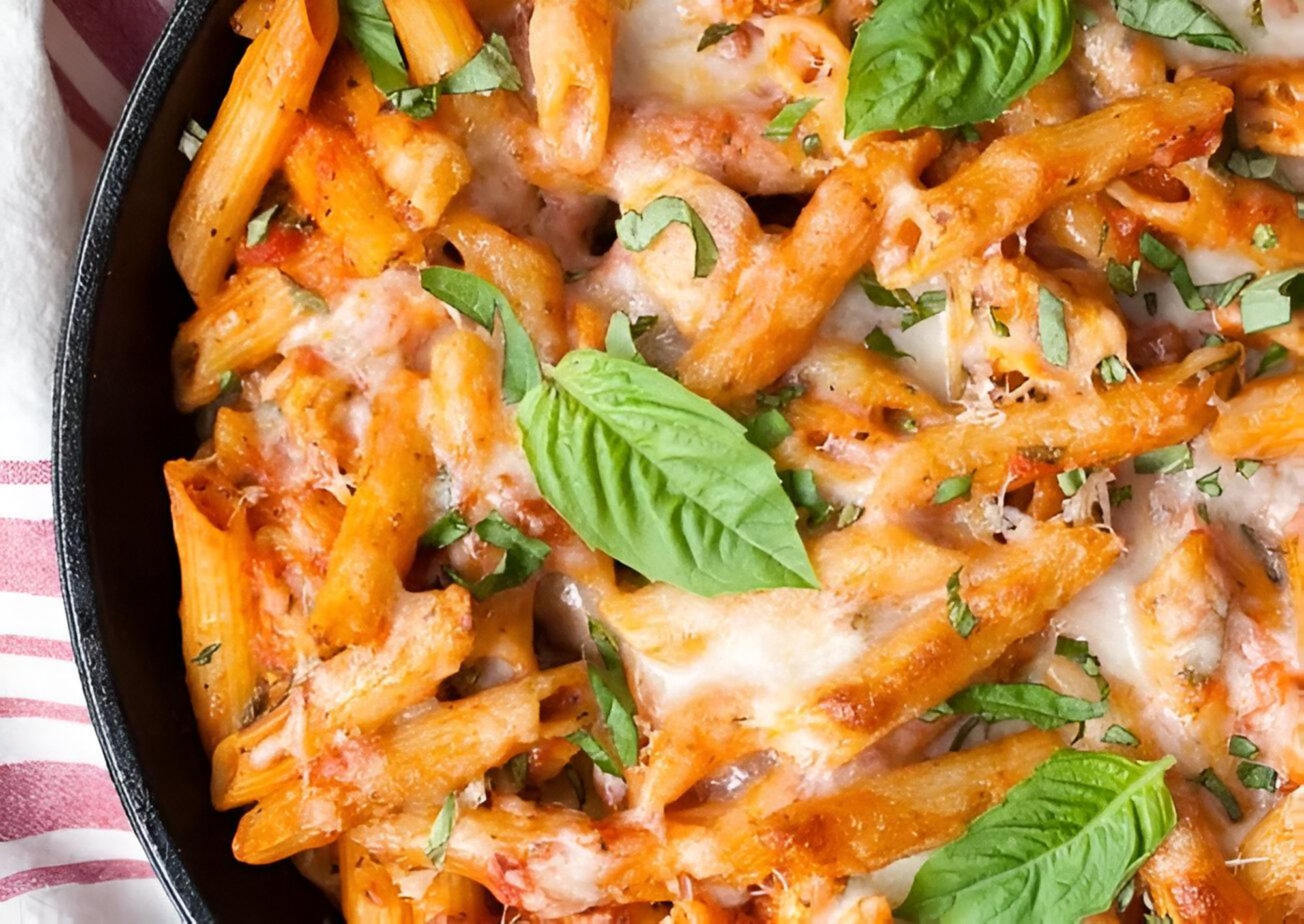 Ziti with chicken cutlet marinara