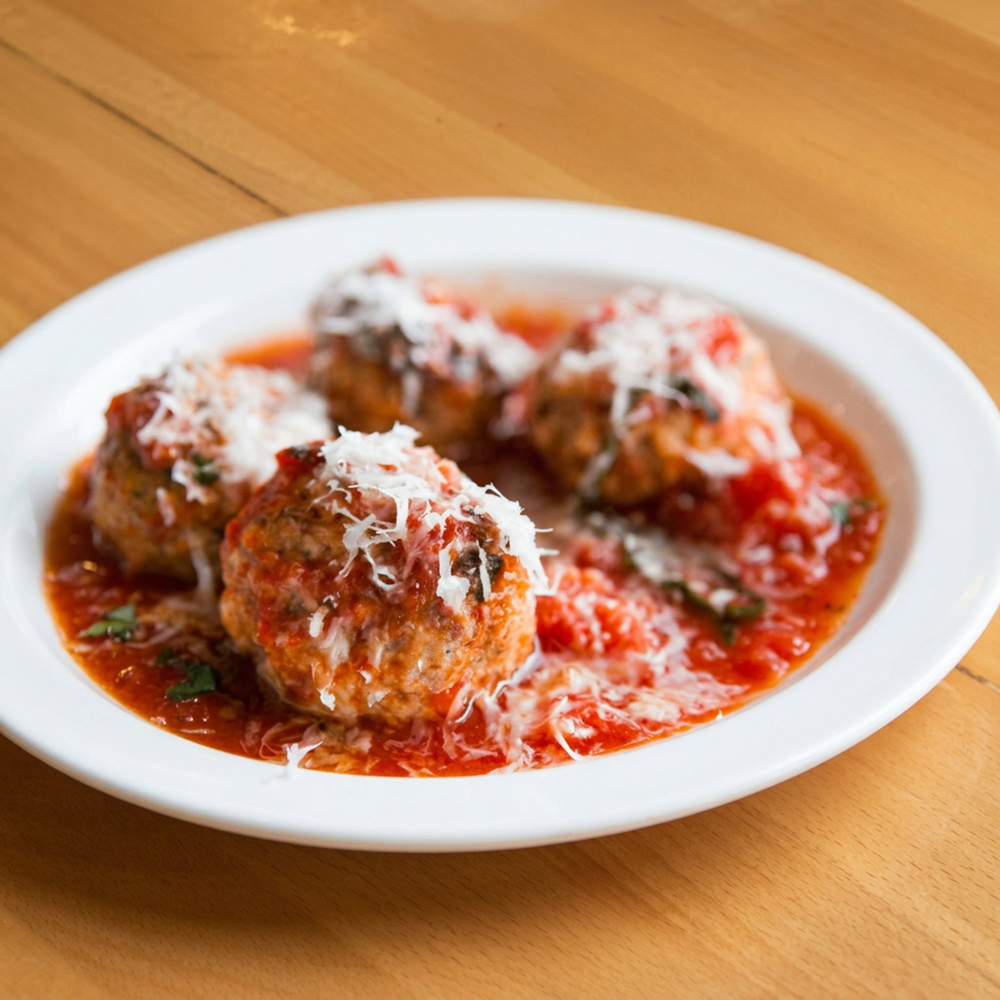 Meatballs and ricotta