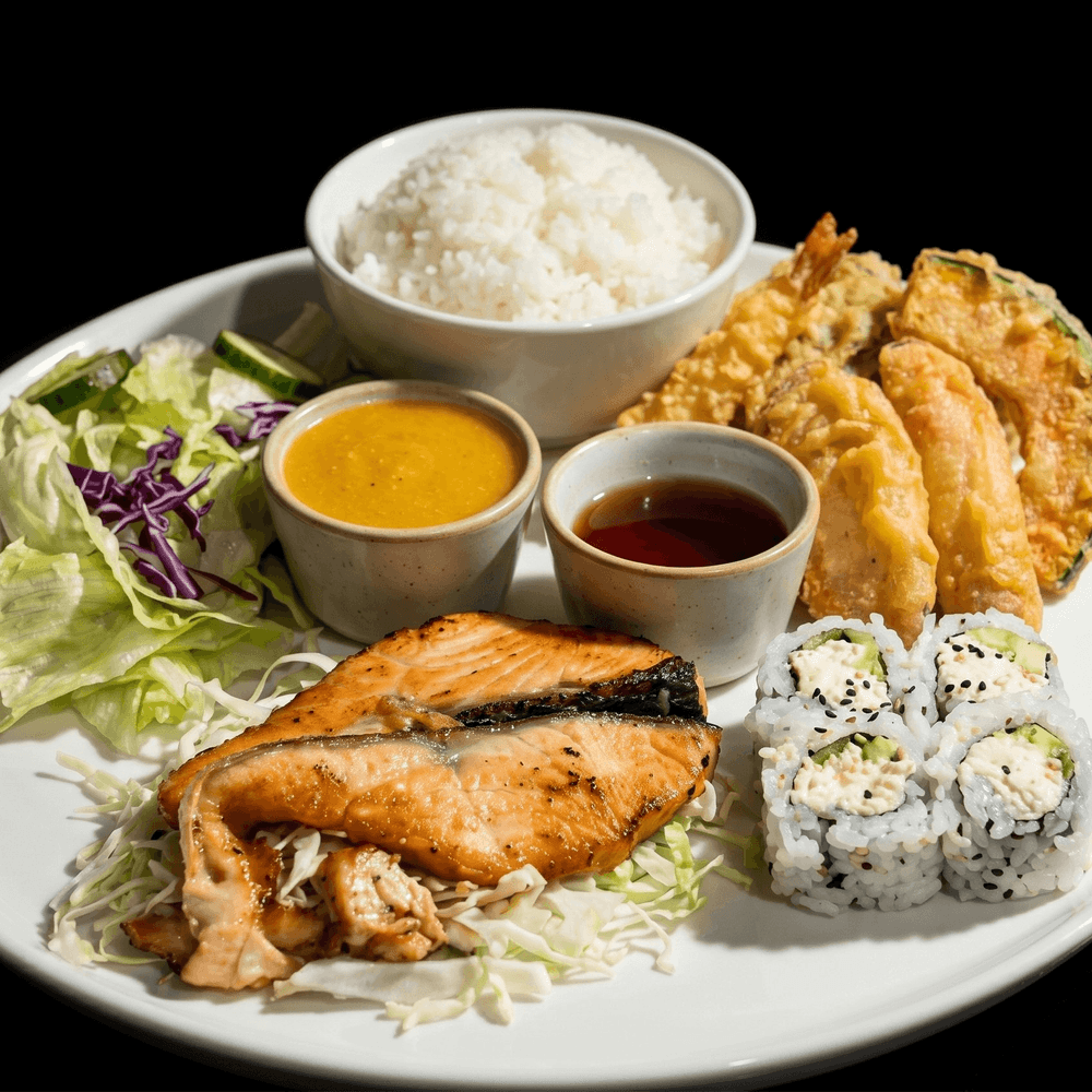 108. Salmon Teriyaki Dinner Bento