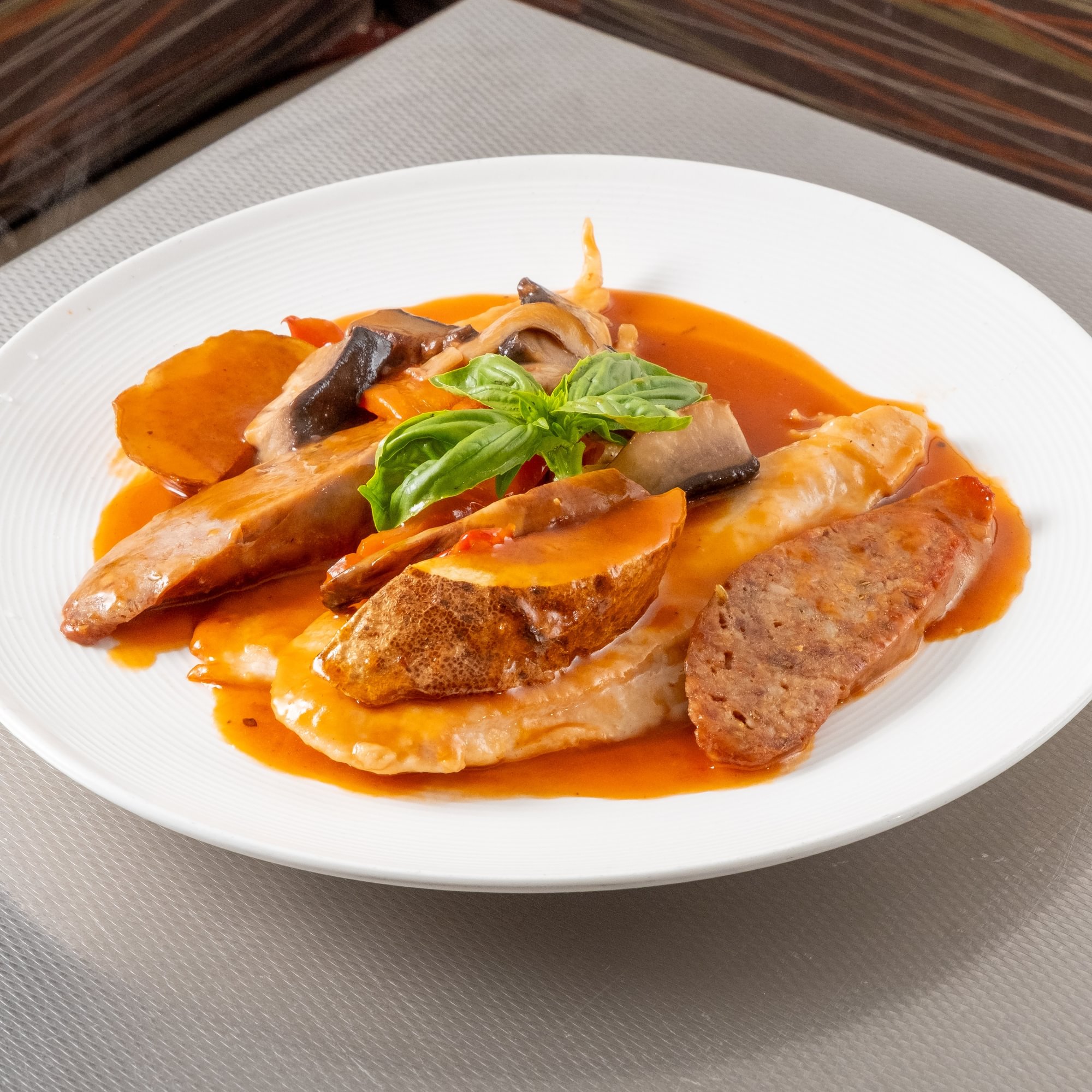 Chicken and Sausage Marsala