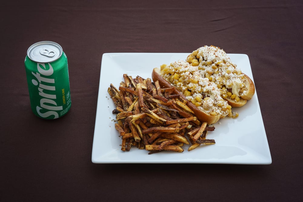 $12.00 Meal Deal: Elote Dog