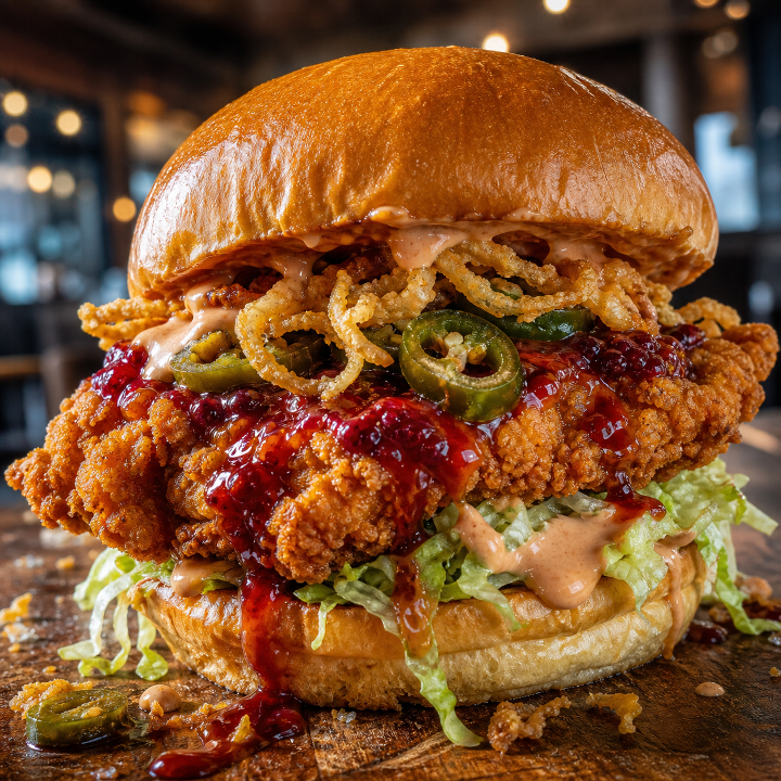 Jalapeño Berry Fried Chicken Sandwich