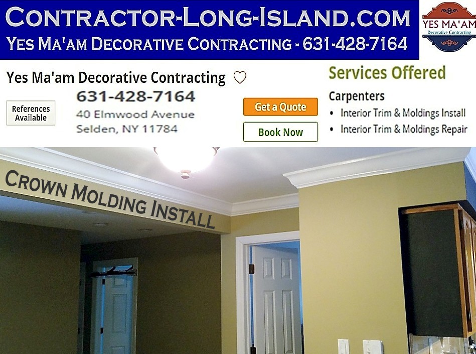 Crown Molding Installation | 631-428-7164 | Contractor Long Island