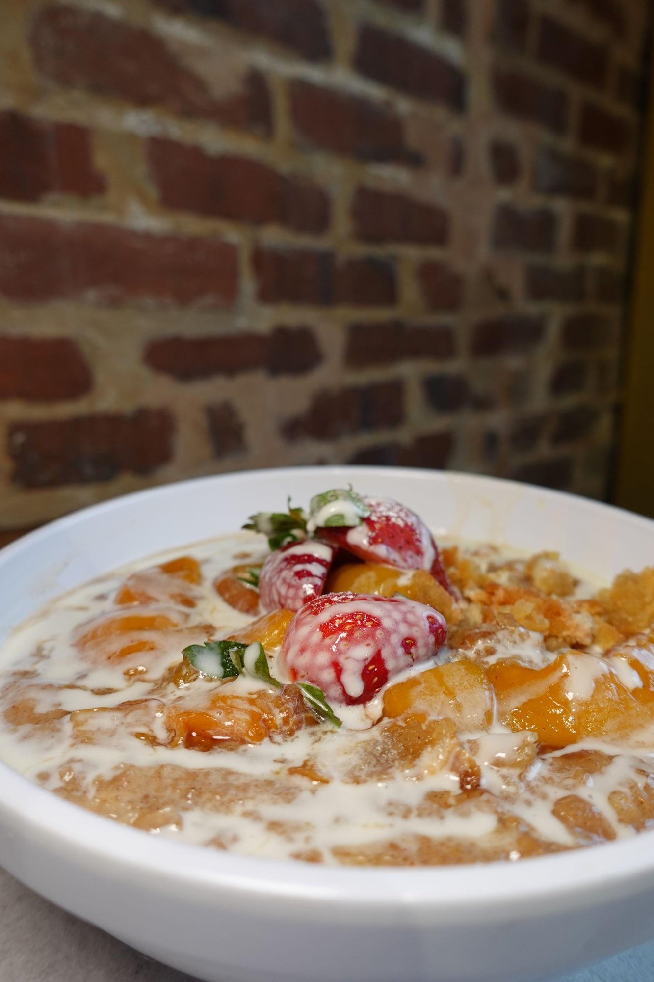 Peach Cobbler Oatmeal