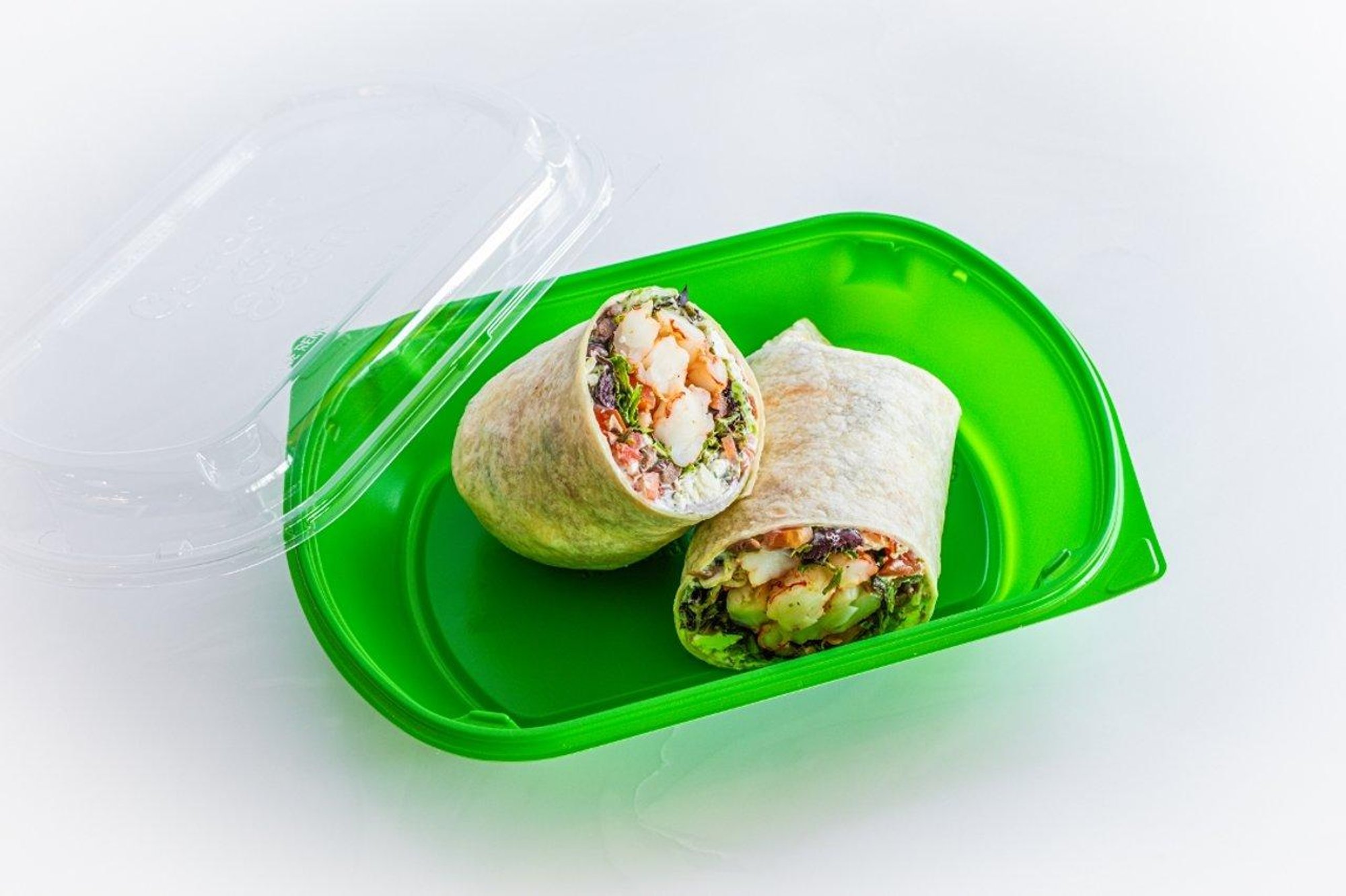 greek shrimp wrap