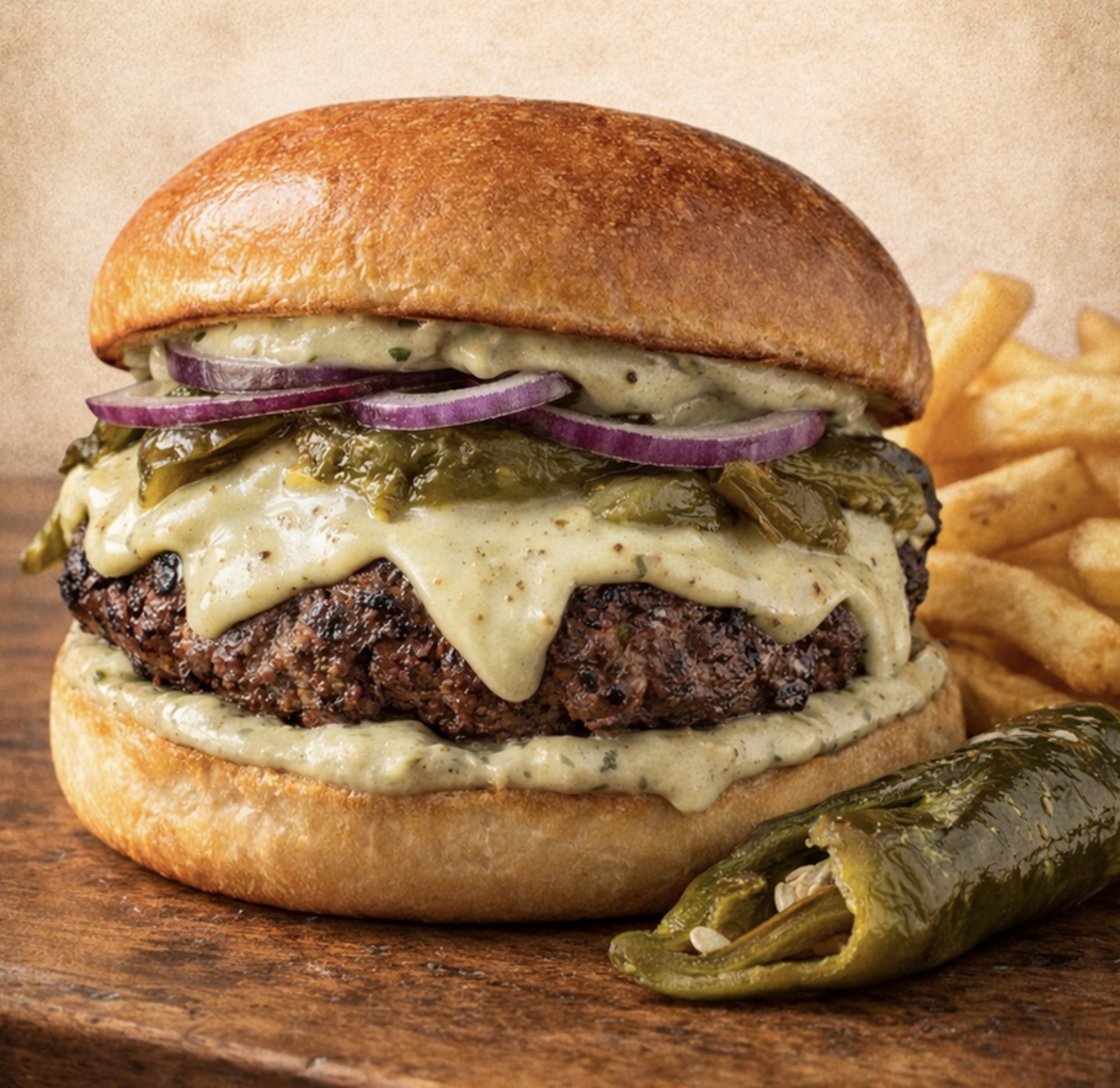 Green Chili Cheeseburger