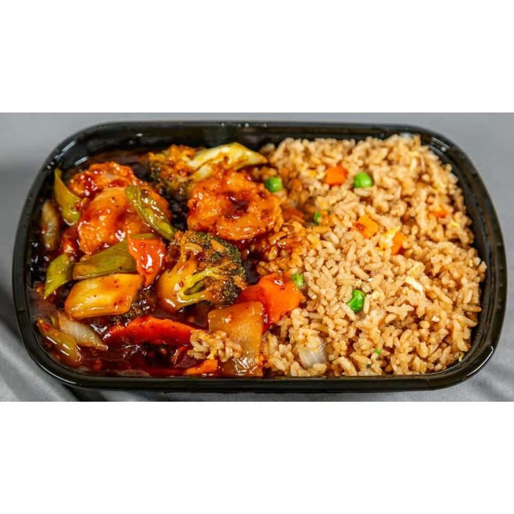 Shrimp with Vegetables Combo Platter / 时蔬虾套餐