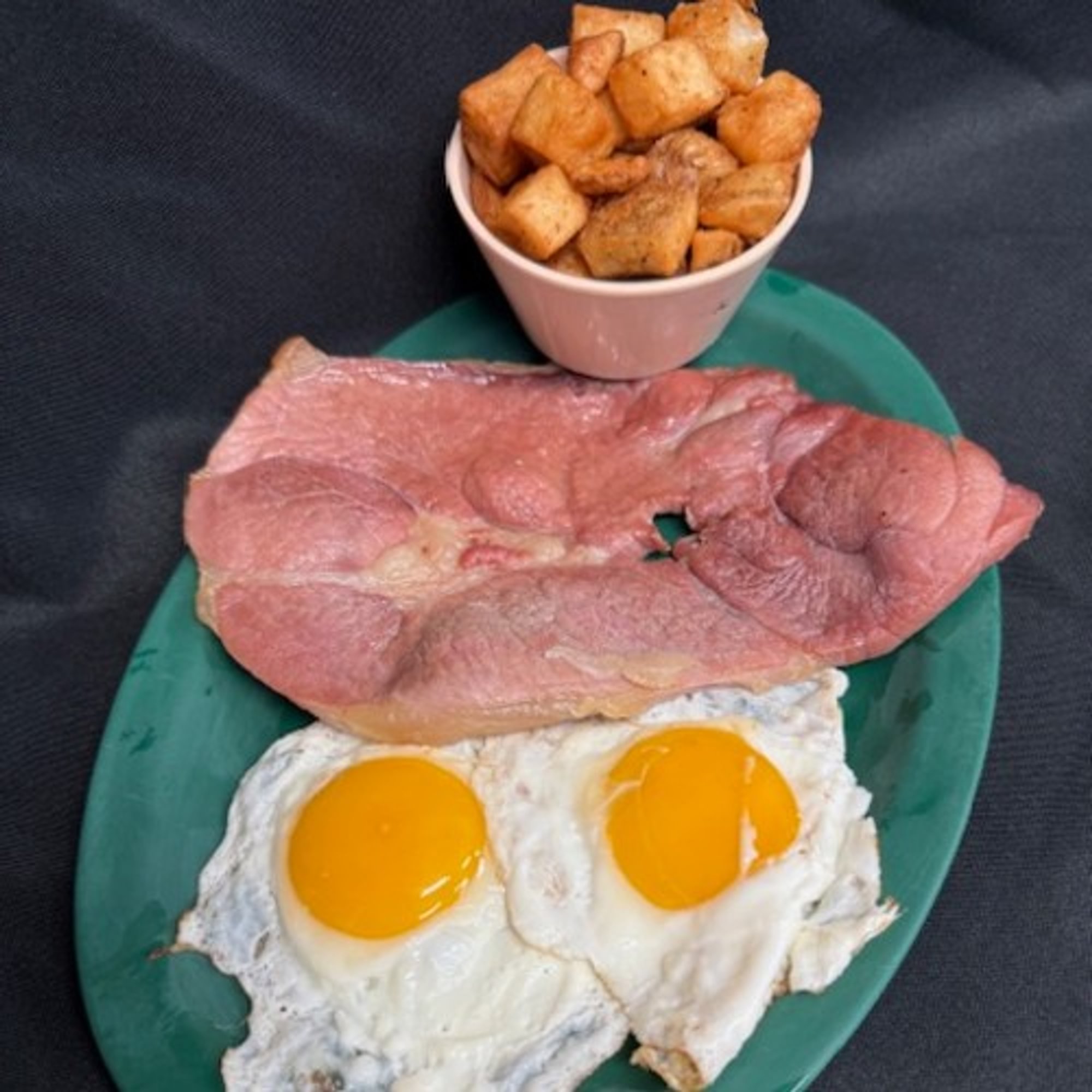 Country Ham and 2 Egg Plate