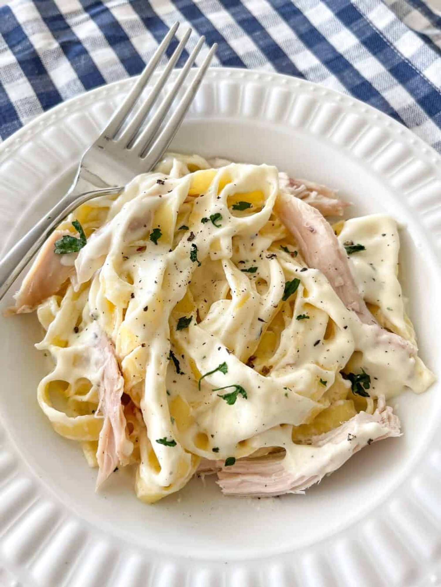 Alfredo sauce with chicken