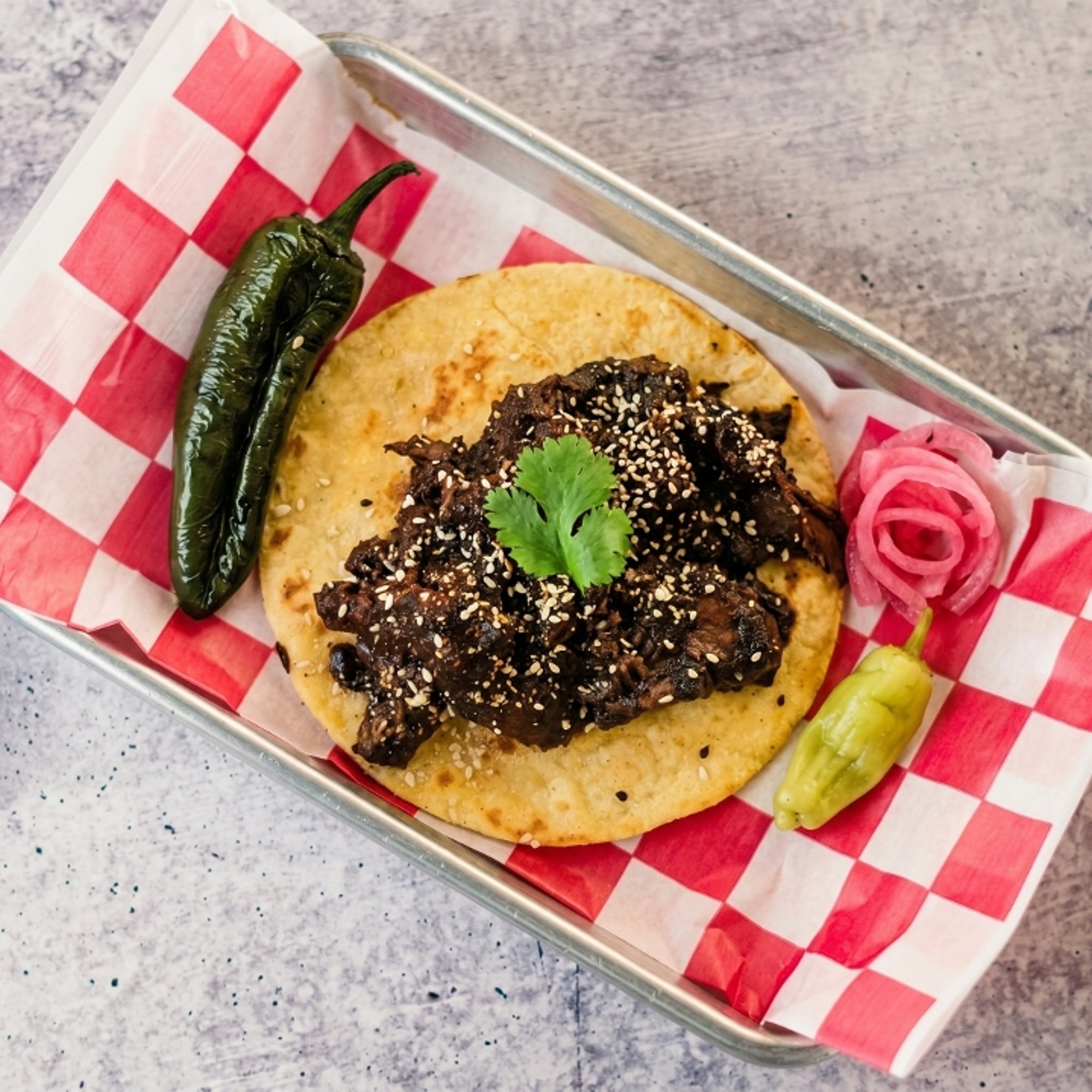 Smoked Chicken Mole Taco